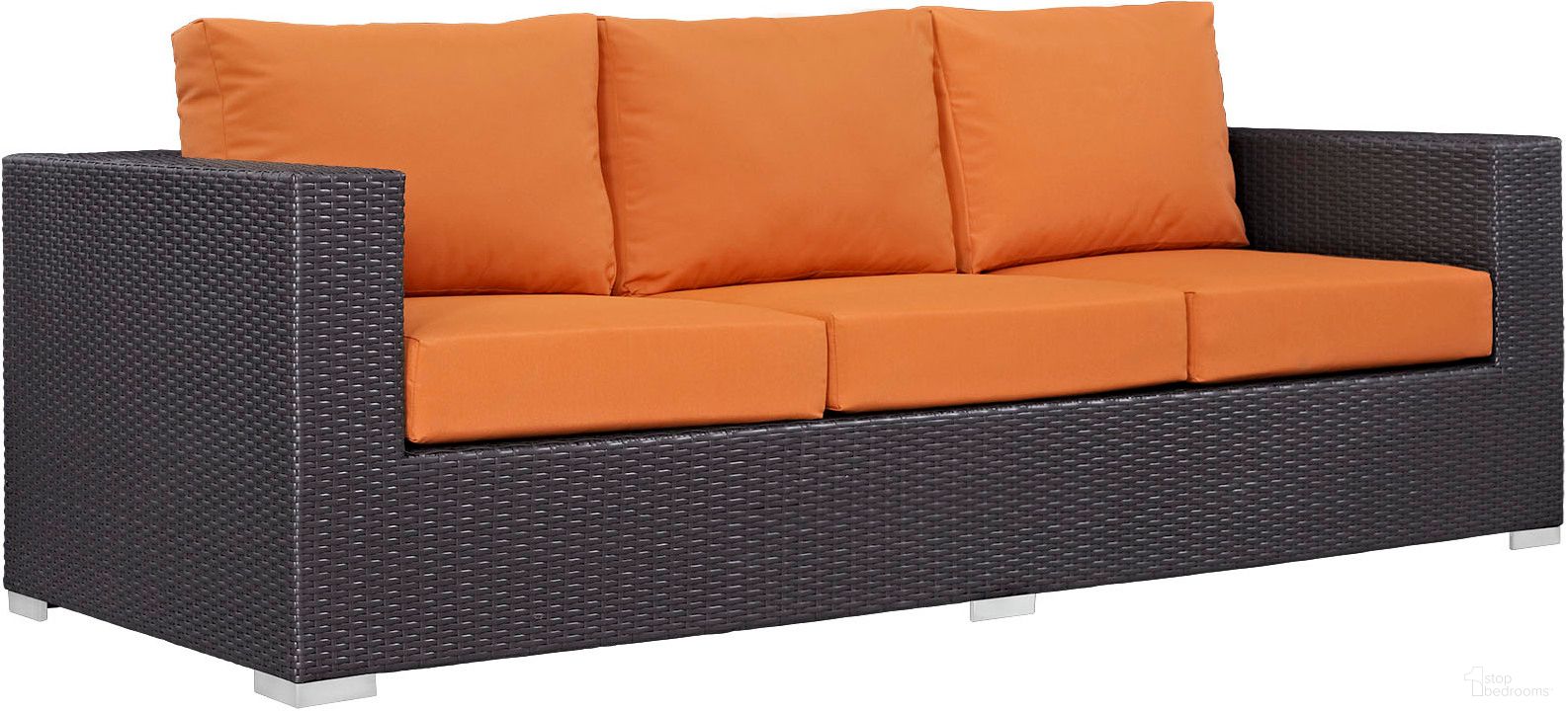 The appearance of Convene Espresso Orange Outdoor Patio Sofa designed by Modway in the modern / contemporary interior design. This espresso orange piece of furniture was selected by 1StopBedrooms from Convene Collection to add a touch of cosiness and style into your home. Sku: EEI-1844-EXP-ORA. Material: Polyester.