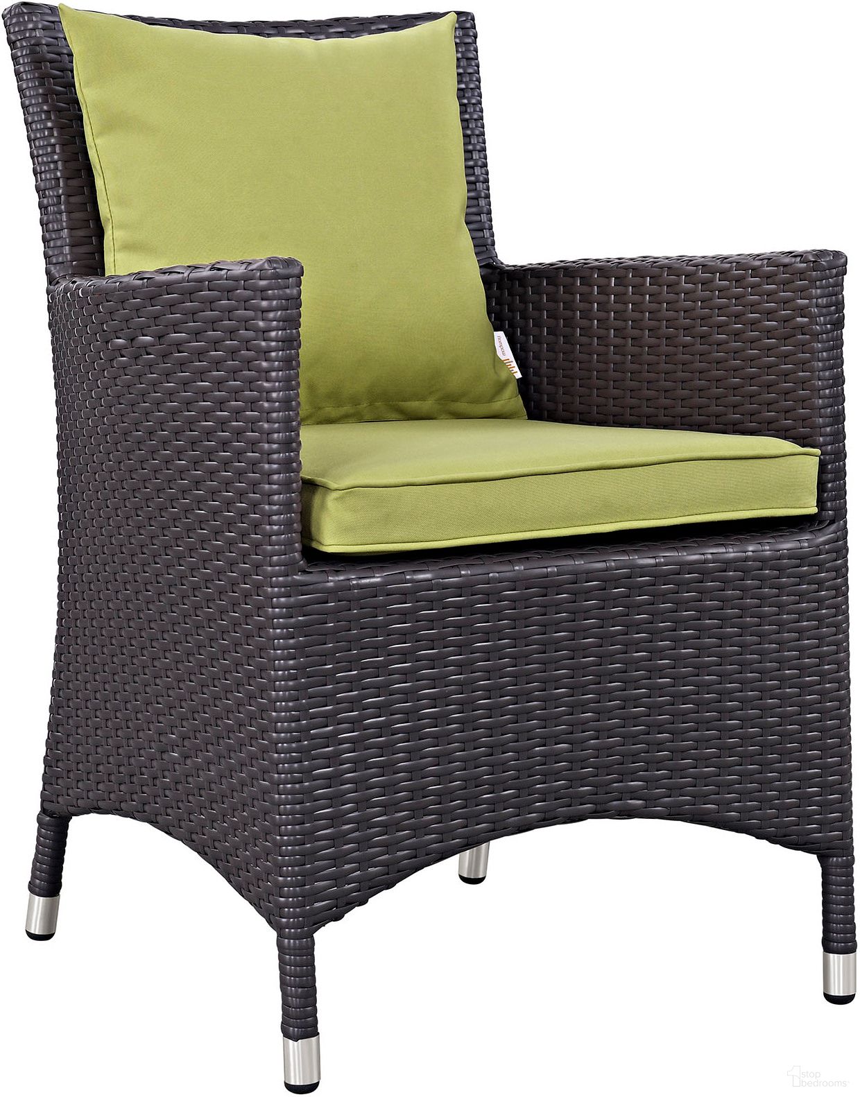 The appearance of Convene Espresso Peridot Dining Outdoor Patio Arm Chair designed by Modway in the modern / contemporary interior design. This espresso peridot piece of furniture was selected by 1StopBedrooms from Convene Collection to add a touch of cosiness and style into your home. Sku: EEI-1913-EXP-PER. Material: Rattan.