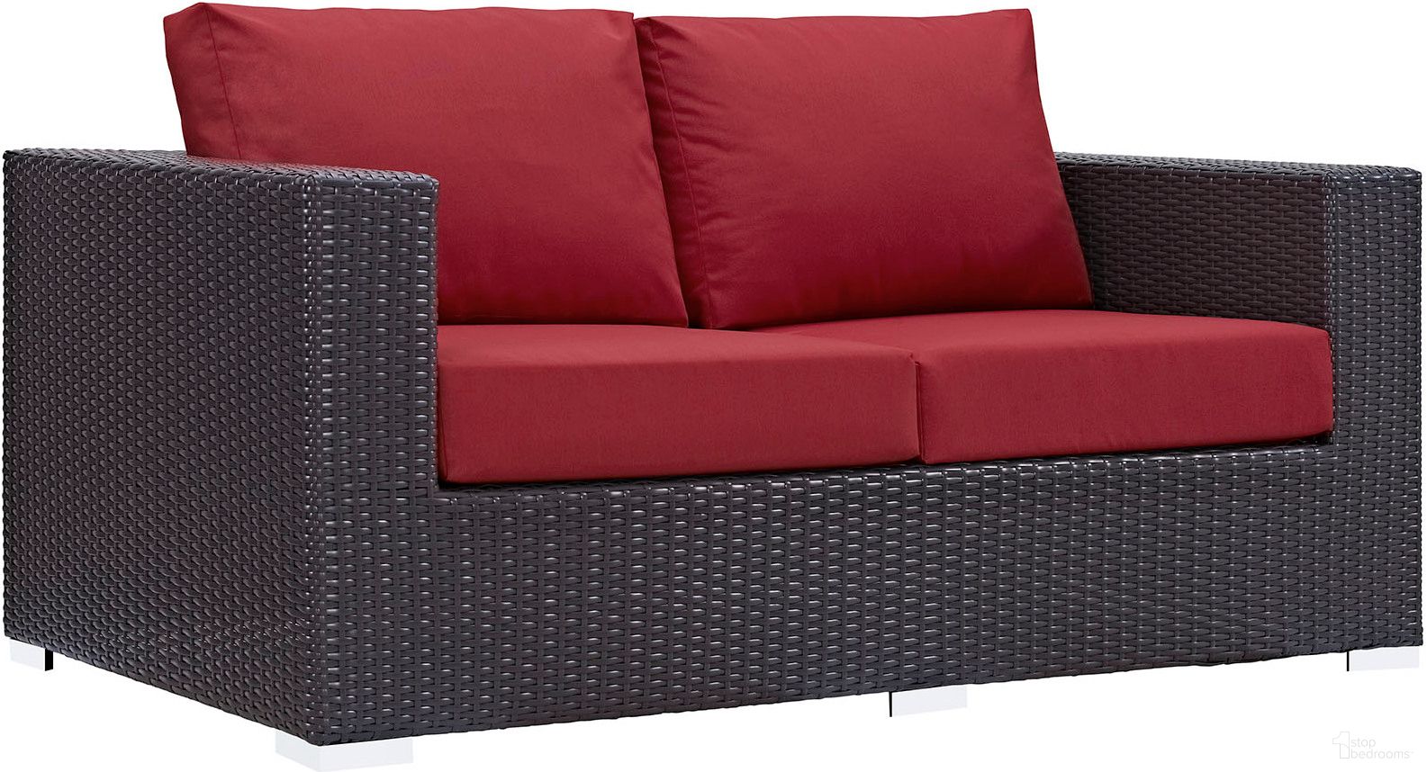 The appearance of Convene Espresso Red Outdoor Patio Loveseat designed by Modway in the modern / contemporary interior design. This espresso red piece of furniture was selected by 1StopBedrooms from Convene Collection to add a touch of cosiness and style into your home. Sku: EEI-1907-EXP-RED. Material: Polyester.