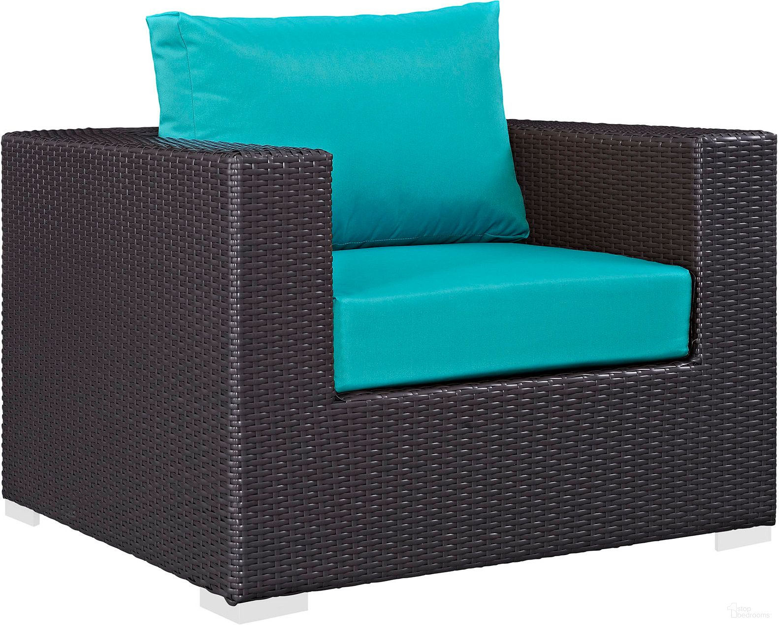 The appearance of Convene Espresso Turquoise Outdoor Patio Arm Chair designed by Modway in the modern / contemporary interior design. This espresso turquoise piece of furniture was selected by 1StopBedrooms from Convene Collection to add a touch of cosiness and style into your home. Sku: EEI-1906-EXP-TRQ. Material: Steel.