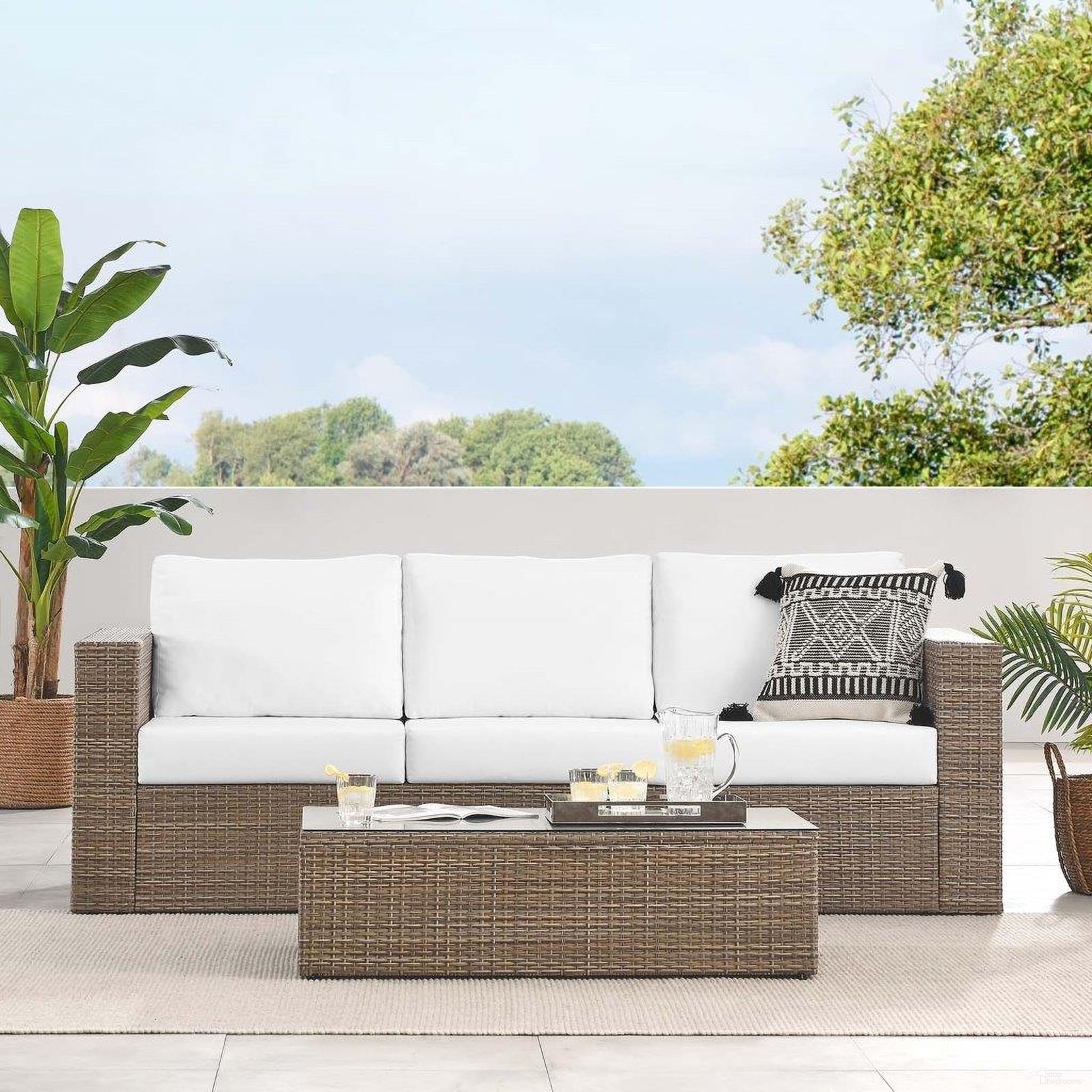The appearance of Convene Outdoor Patio 2 Piece Furniture Set In Cappuccino White designed by Modway in the transitional interior design. This cappuccino white piece of furniture  was selected by 1StopBedrooms from Convene Collection to add a touch of cosiness and style into your home. Sku: EEI-6239;EEI-6245-CAP-WHI. Material: Aluminum.