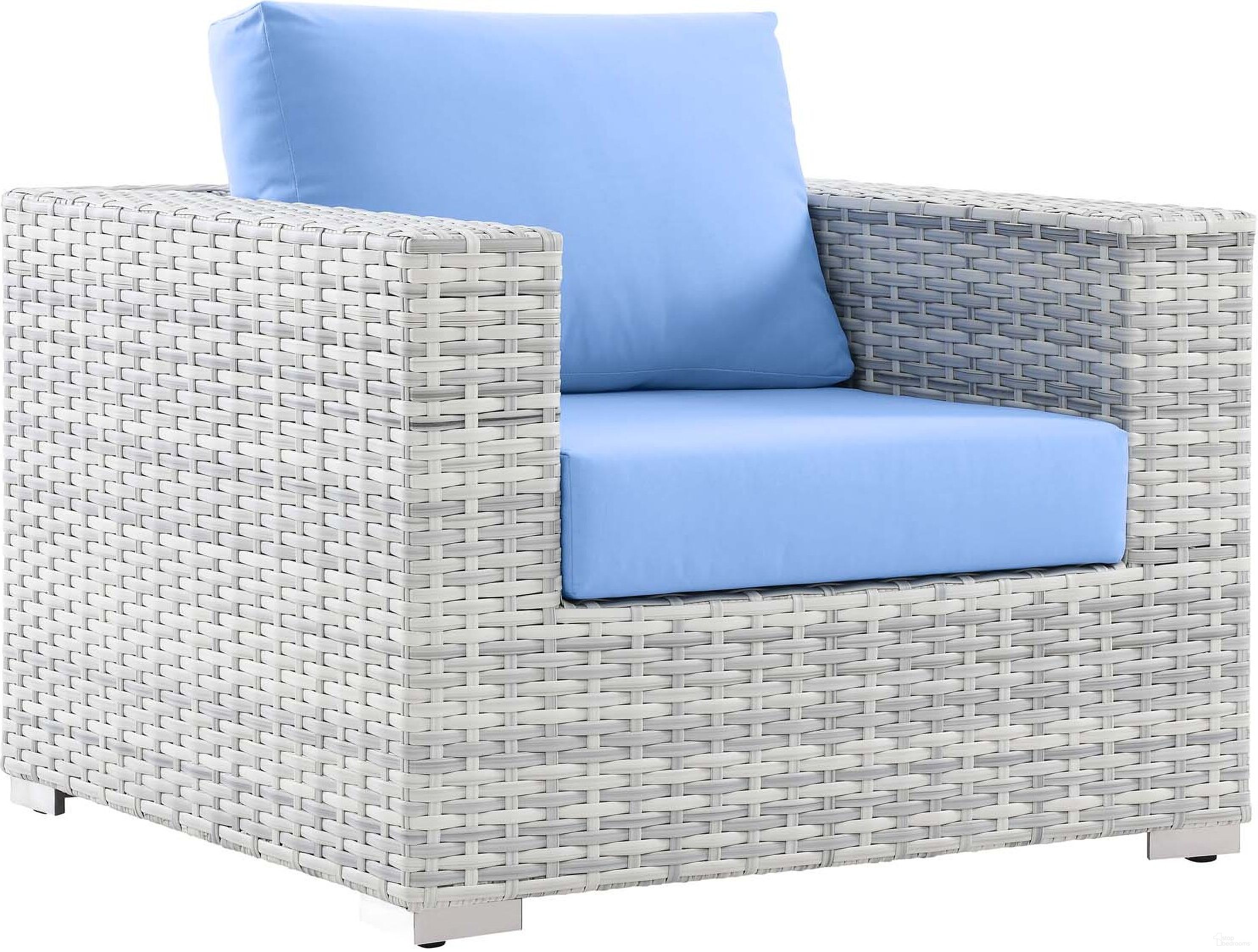 The appearance of Convene Outdoor Patio Arm Chair In Light Blue designed by Modway in the modern / contemporary interior design. This light blue piece of furniture was selected by 1StopBedrooms from Convene Collection to add a touch of cosiness and style into your home. Sku: EEI-4297-LGR-LBU. Material: Polyester.