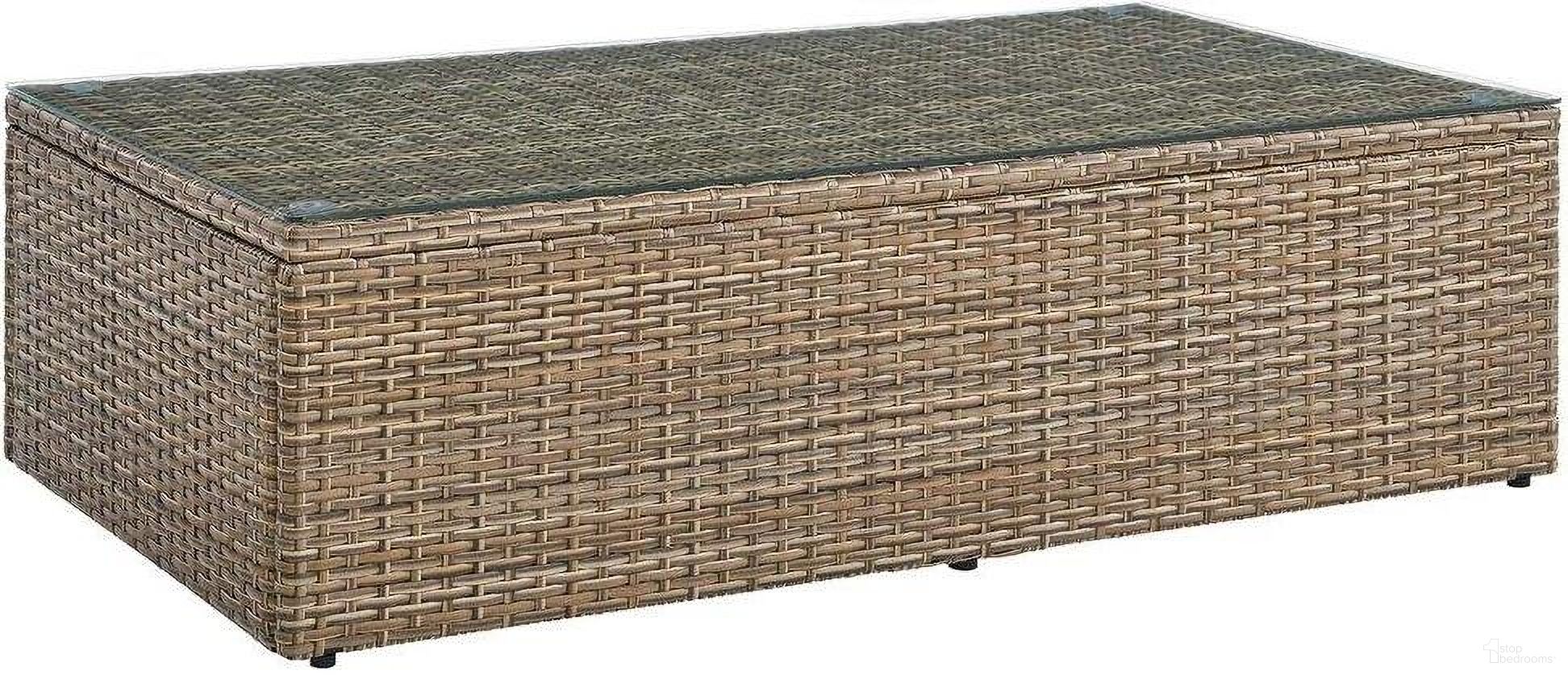 Convene Outdoor Patio Coffee Table In Brown
