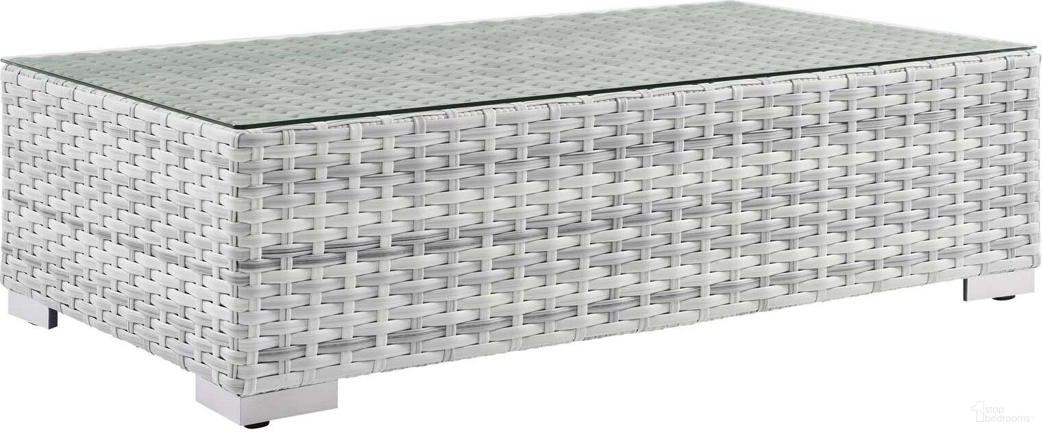 The appearance of Convene Outdoor Patio Coffee Table designed by Modway in the modern / contemporary interior design. This light gray piece of furniture was selected by 1StopBedrooms from Convene Collection to add a touch of cosiness and style into your home. Sku: EEI-4299-LGR. Material: Polyester. Table Top Shape: Rectangular.