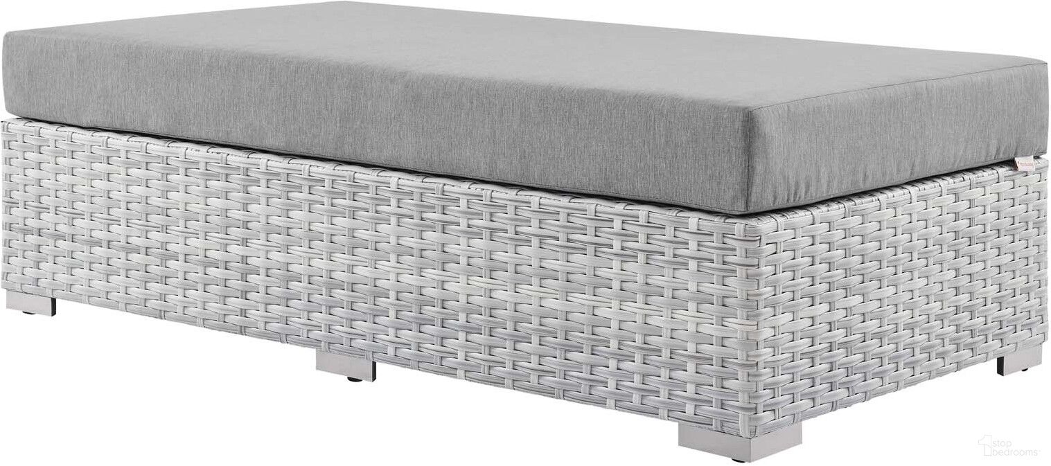 The appearance of Convene Outdoor Patio Rectangular Ottoman In Light Gray/Gray designed by Modway in the modern / contemporary interior design. This light gray piece of furniture  was selected by 1StopBedrooms from Convene Collection to add a touch of cosiness and style into your home. Sku: EEI-4308-LGR-GRY. Material: Stainless Steel.