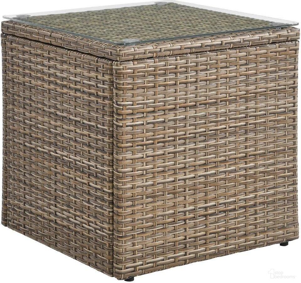 Convene Outdoor Patio Side Table In Brown