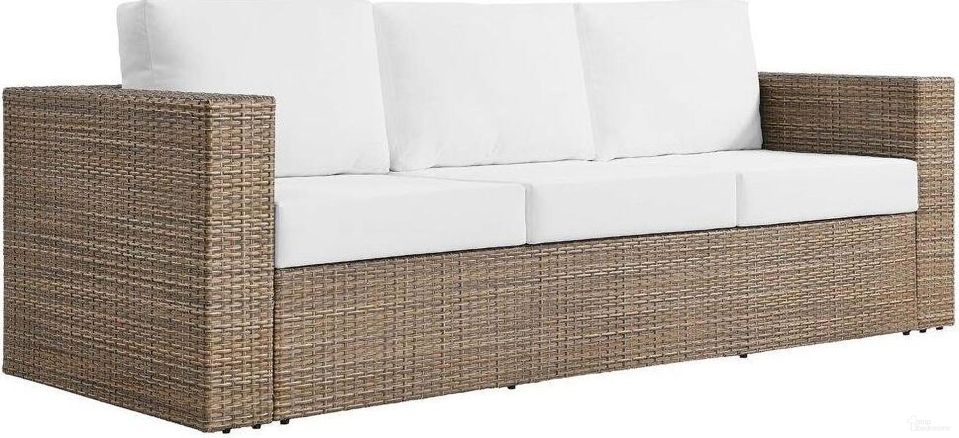 The appearance of Convene Outdoor Patio Sofa In Cappuccino White designed by Modway in the transitional interior design. This cappuccino white piece of furniture  was selected by 1StopBedrooms from Convene Collection to add a touch of cosiness and style into your home. Sku: EEI-6245-CAP-WHI. Material: Aluminum.