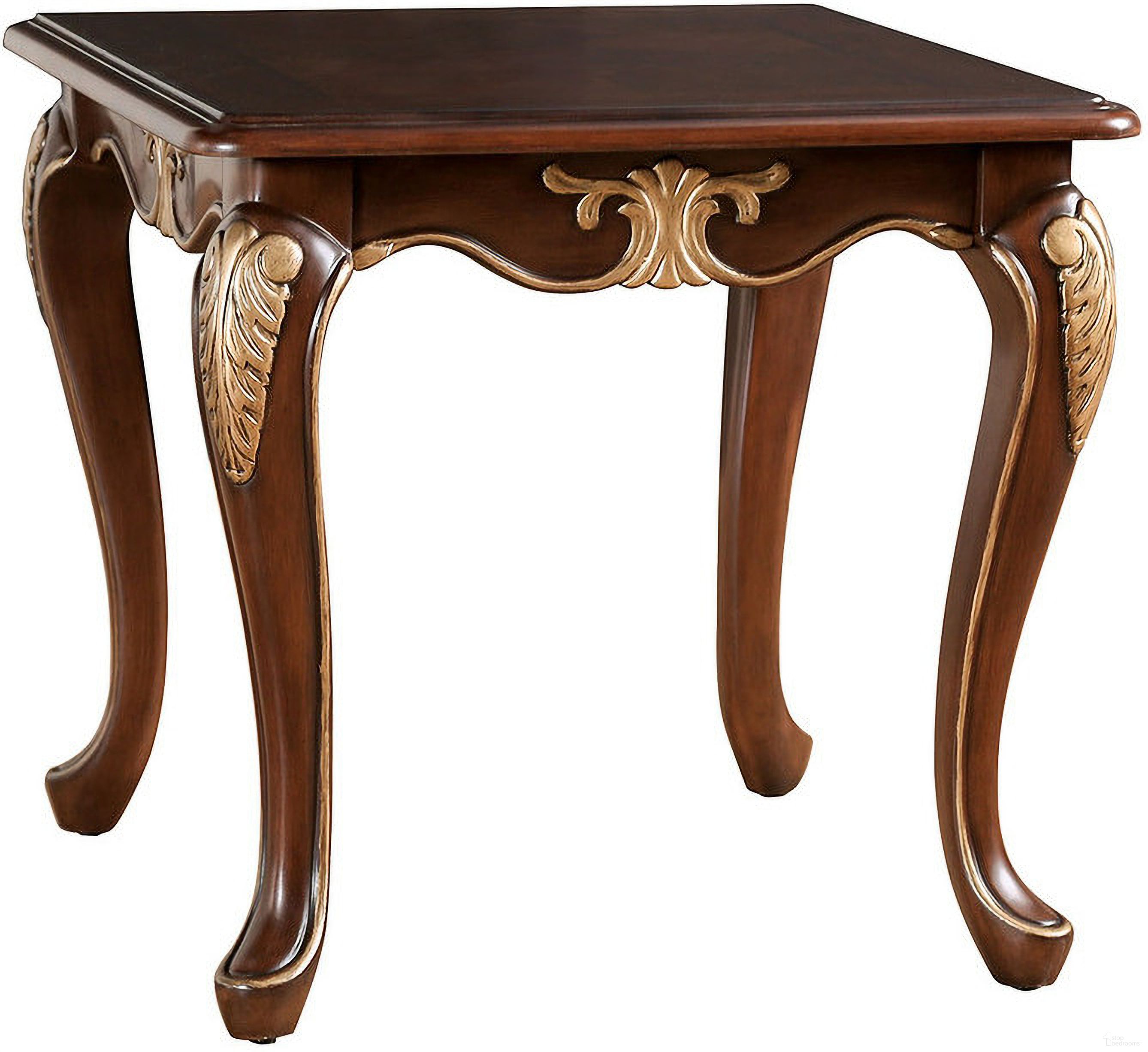 The appearance of Cookshire End Table In Rich Tobacco designed by Furniture of America in the traditional interior design. This rich tobacco piece of furniture  was selected by 1StopBedrooms from Cookshire Collection to add a touch of cosiness and style into your home. Sku: FM45004E. Material: Solid Wood.