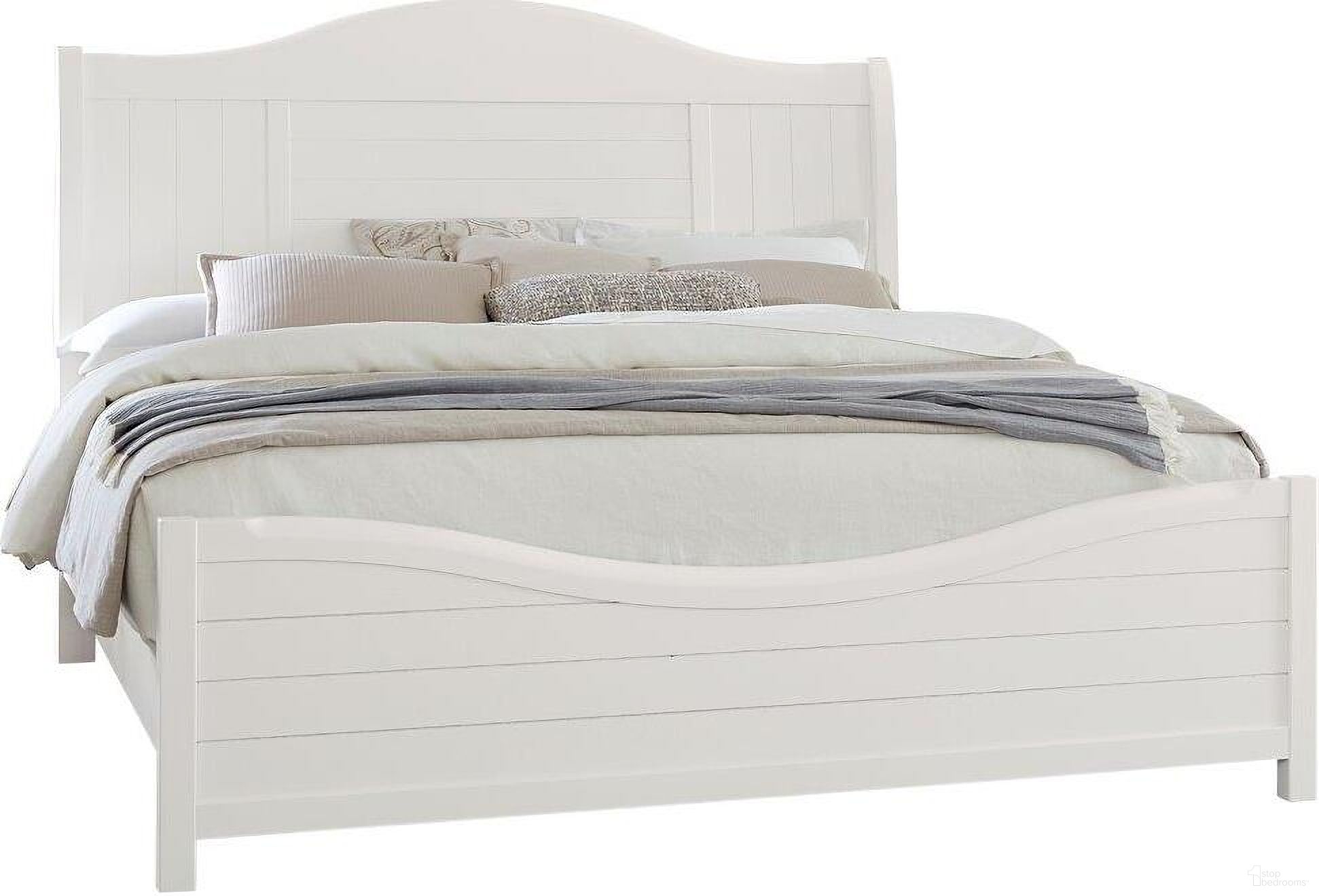 Cool Farmhouse King Sleigh Bed In Soft White