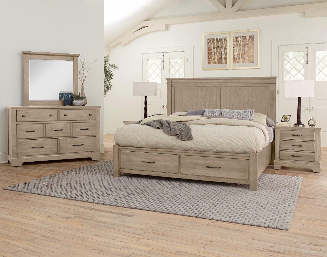 Cool Rustic Mansion Bedroom Set In Clear Maple