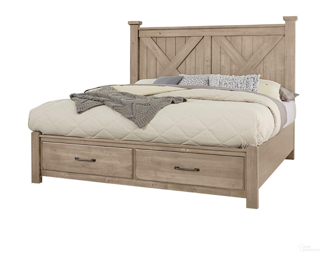 The appearance of Cool Rustic Queen X Bed with Footboard Storage In Clear Maple designed by Artisan & Post in the transitional interior design. This maple piece of furniture was selected by 1StopBedrooms from Cool Rustic Collection to add a touch of cosiness and style into your home. Sku: 176-557;176-050B;176-502;AP-555T. Bed Type: Storage Bed. Bed Size: Queen. Material: Birch.