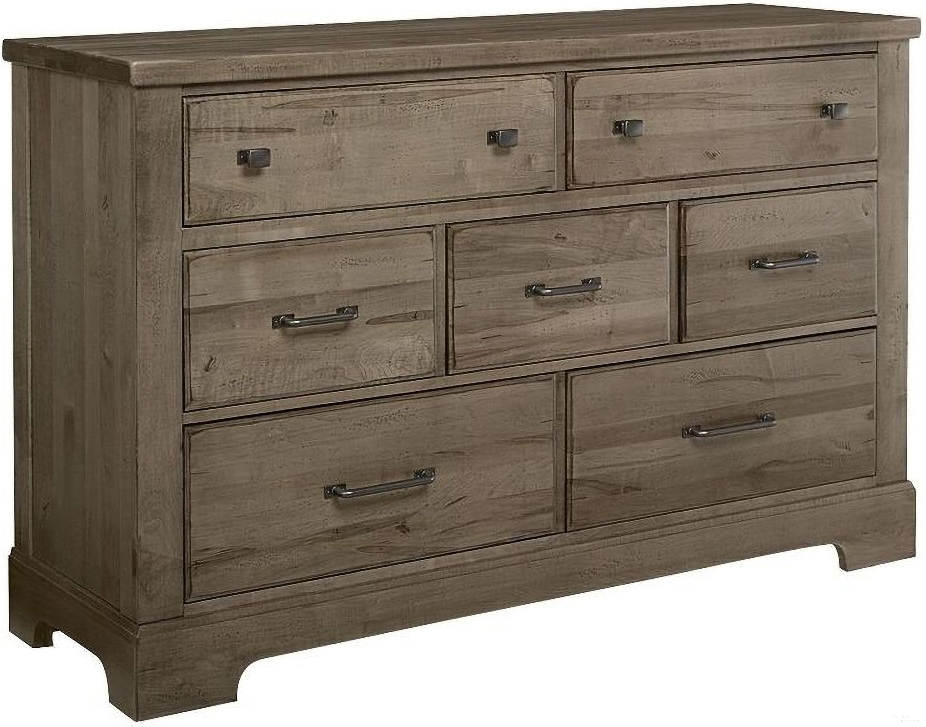 Cool Rustic Stone Grey 7 Drawer Dresser