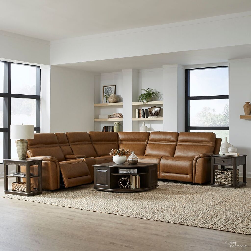 The appearance of Cooper 6 Piece Sectional In Camel Leather designed by Liberty in the transitional interior design. This camel leather piece of furniture  was selected by 1StopBedrooms from Cooper Collection to add a touch of cosiness and style into your home. Sku: 7007CM-40A;7007CM-40C;7007CM-40W;7007CM-43AP;7007CM-43LP;7007CM-43RP. Material: Leather. Layout: L-Shape.