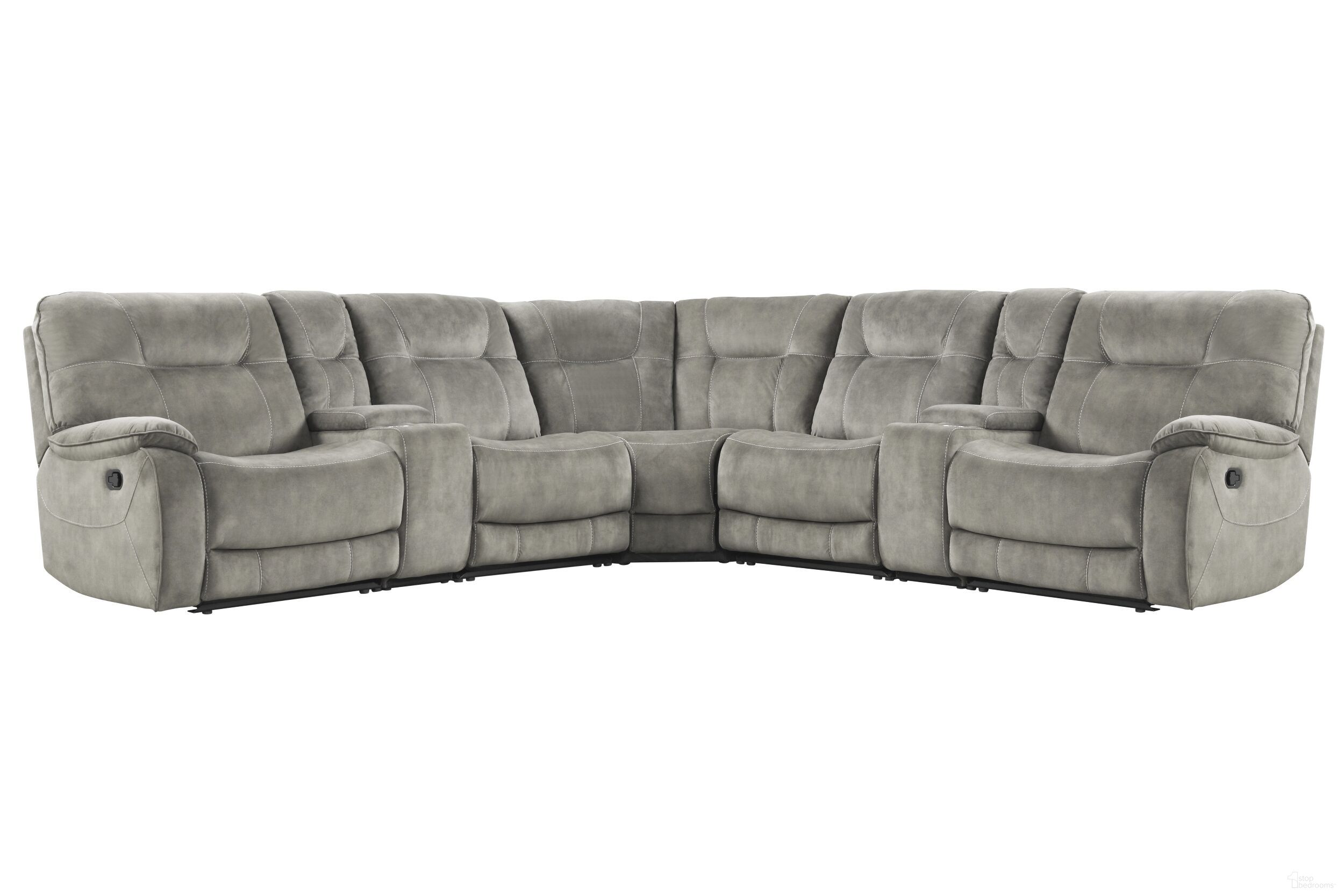 The appearance of Cooper 7 Piece Modular Manual Reclining Sectional In Shadow Natural designed by Parker House in the modern / contemporary interior design. This shadow natural piece of furniture was selected by 1StopBedrooms from Cooper Collection to add a touch of cosiness and style into your home. Sku: MCOO#810-SNA;MCOO#811L-SNA;MCOO#811R-SNA;MCOO#840-SNA;MCOO#850-SNA;MCOO#860-SNA;MCOO#860-SNA. Material: Performance Fabric. Layout: L-Shape.