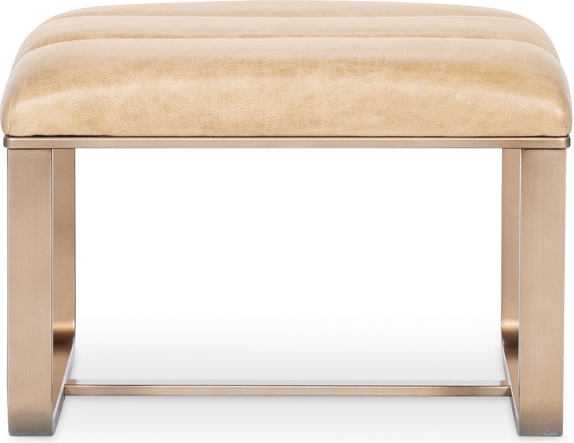 The appearance of Cooper Ottoman In Brown and Gold designed by Hooker in the modern / contemporary interior design. This brown/gold piece of furniture was selected by 1StopBedrooms from CC Collection to add a touch of cosiness and style into your home. Sku: CC900-OT-081. Material: Leather.