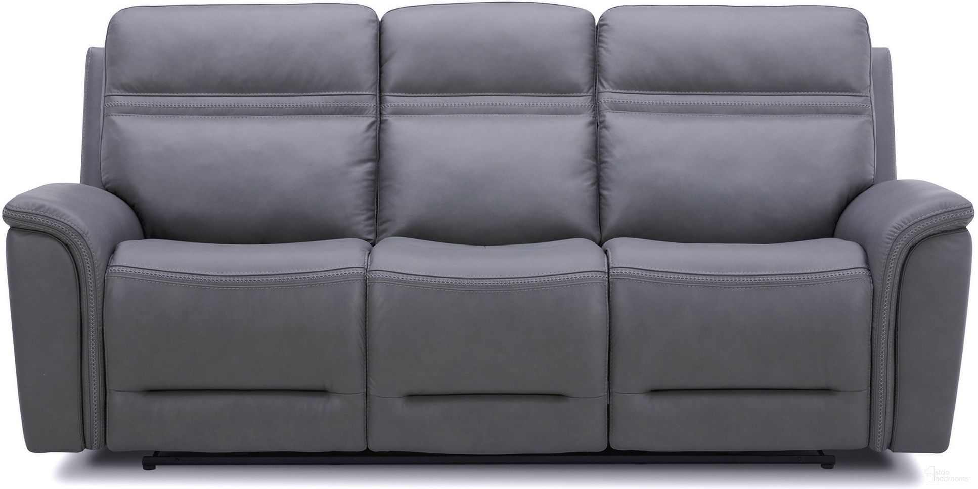 The appearance of Cooper Power Reclining Sofa with Headrest In Blue Grey designed by Liberty in the transitional interior design. This blue grey piece of furniture  was selected by 1StopBedrooms from Cooper Collection to add a touch of cosiness and style into your home. Sku: 7007BG-33P. Material: Wood.