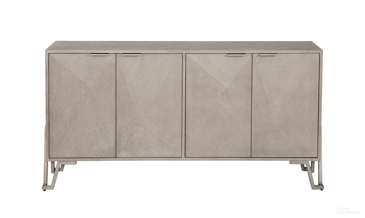 The appearance of Cooper Server In Brushed Nickel designed by Bassett Mirror Company in the modern / contemporary interior design. This brushed nickel piece of furniture was selected by 1StopBedrooms from Cooper Collection to add a touch of cosiness and style into your home. Sku: 9090-DR-576. Material: Solid Rubberwood.
