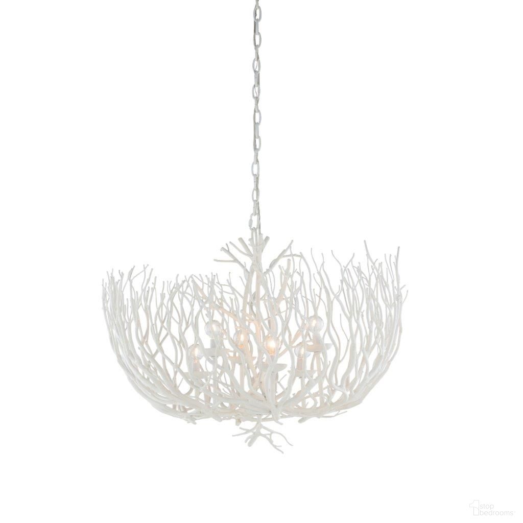 The appearance of Cora Lee Chandelier Large In White and Cream designed by Wildwood in the modern / contemporary interior design. This white/cream piece of furniture  was selected by 1StopBedrooms from Wildwood Collection to add a touch of cosiness and style into your home. Sku: 67453. Material: Iron.