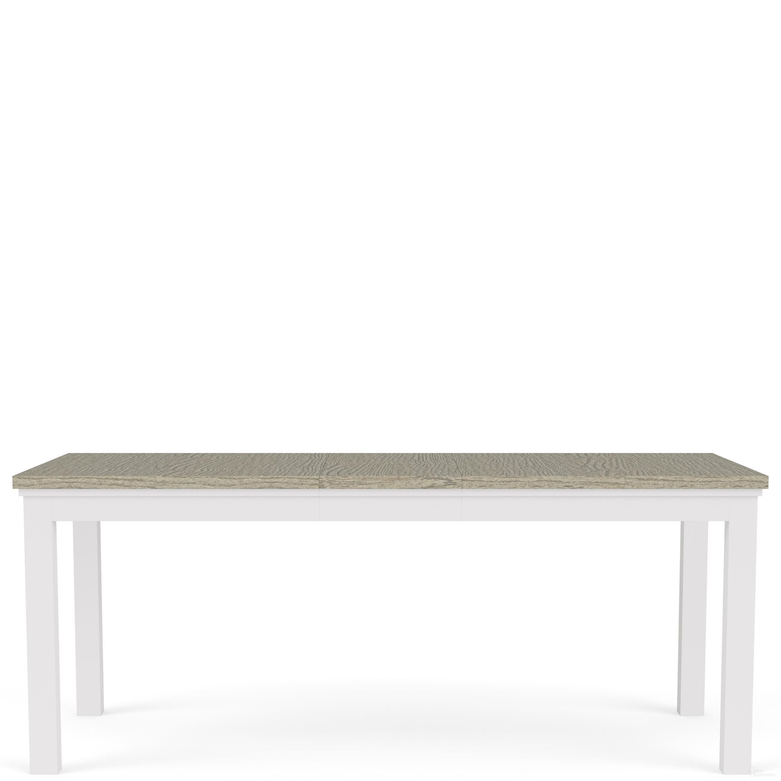 Cora Rectangular Leg Dining Table In Cloud and Fog