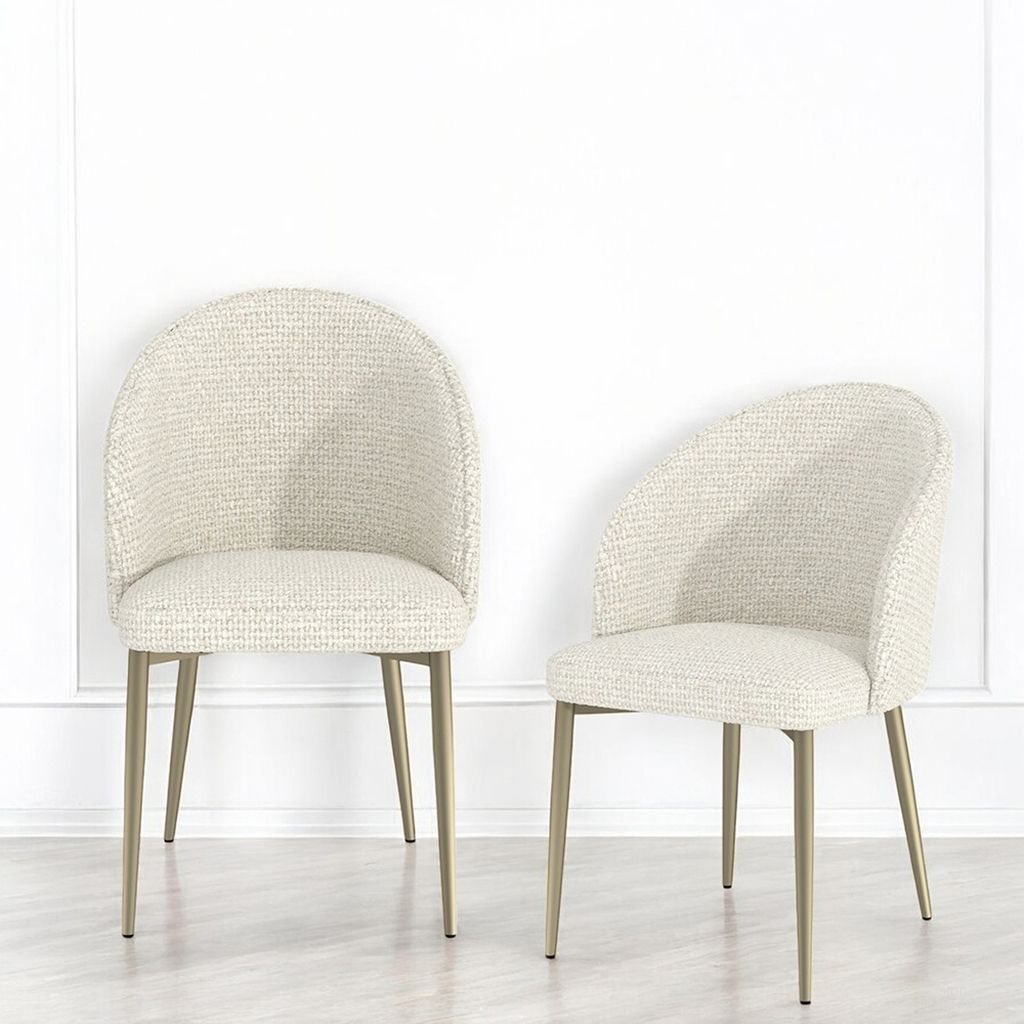 Cora Side Chair Set of 2 In White