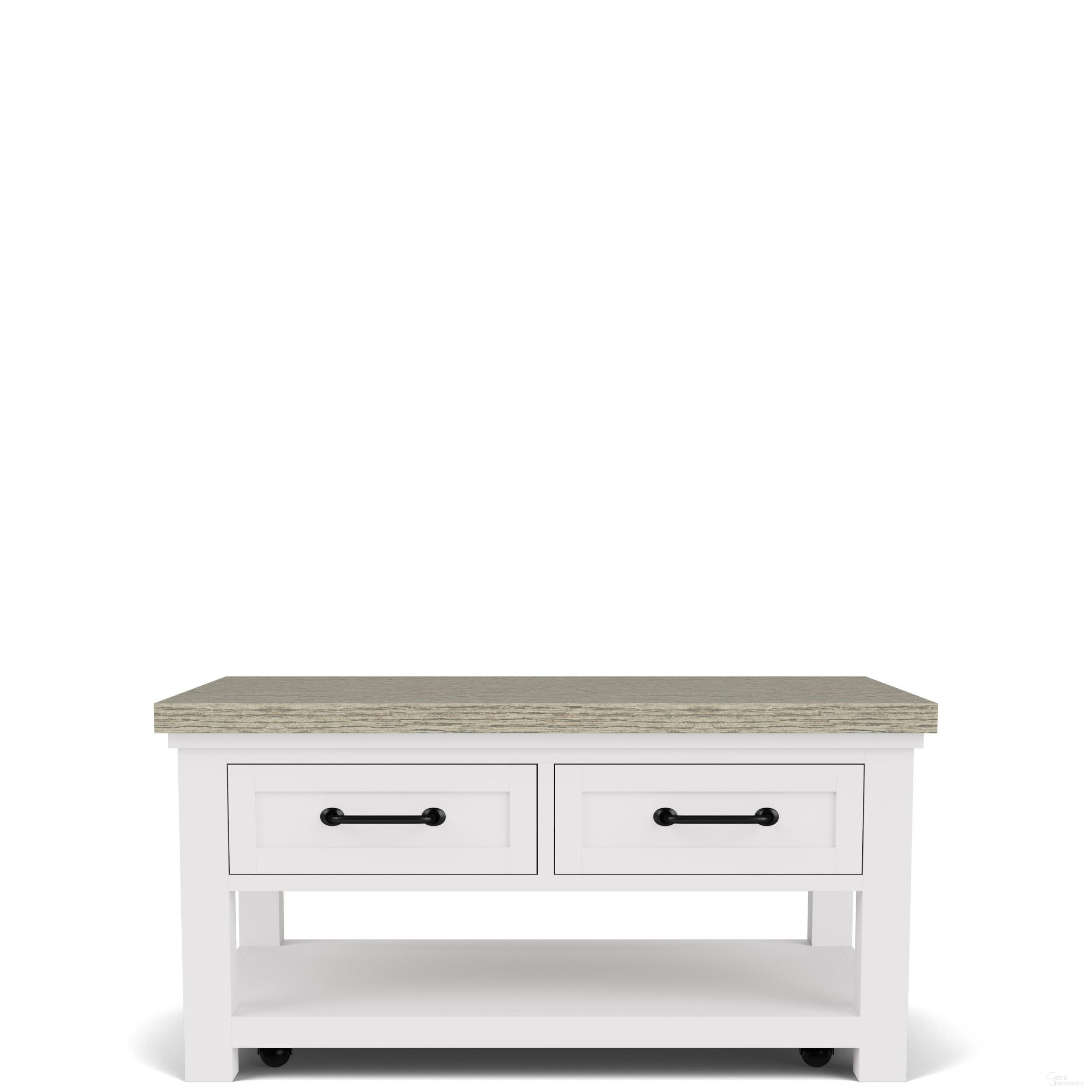 The appearance of Cora Small Coffee Table In Cloud and Fog designed by Riverside Furniture in the country / farmhouse interior design. This cloud/fog piece of furniture  was selected by 1StopBedrooms from Cora Collection to add a touch of cosiness and style into your home. Sku: 37203.