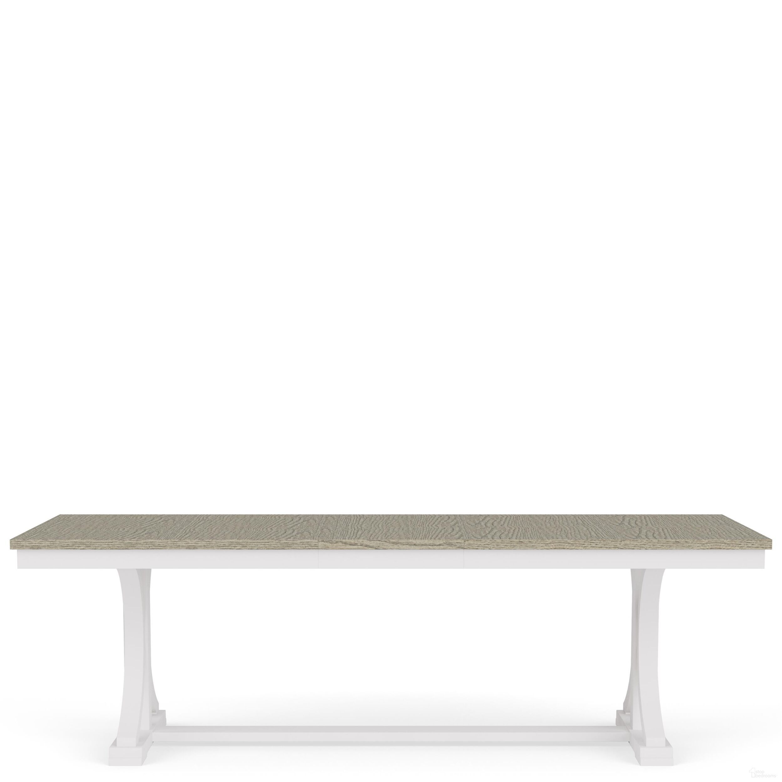 Cora Trestle Dining Table In Cloud and Fog