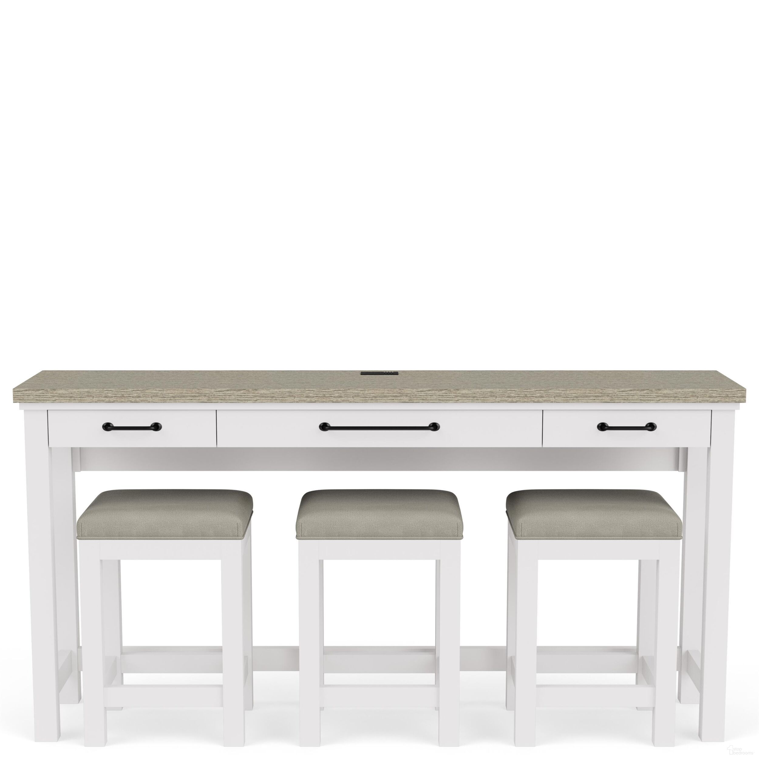 The appearance of Cora Workstation In Cloud and Fog designed by Riverside Furniture in the country / farmhouse interior design. This cloud/fog piece of furniture  was selected by 1StopBedrooms from Cora Collection to add a touch of cosiness and style into your home. Sku: 37216. Material: Oak Veneer.