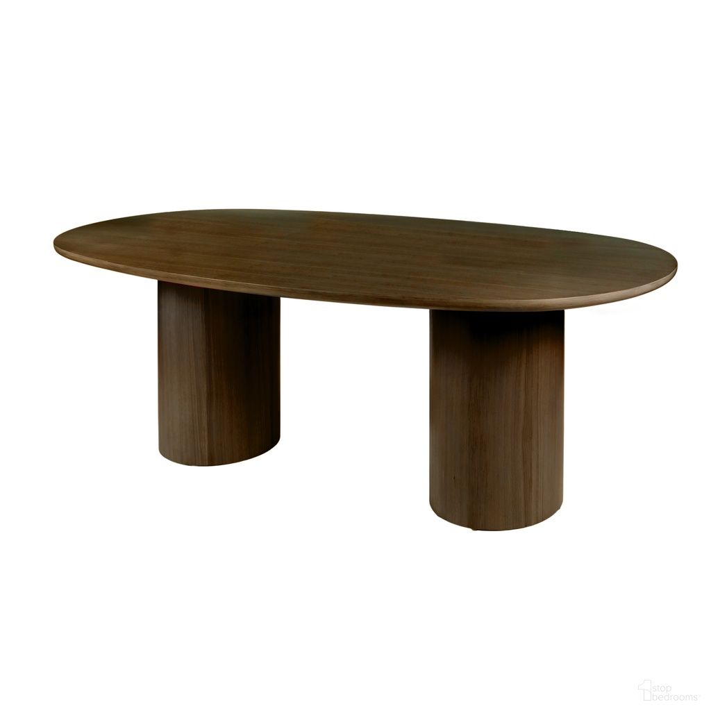 The appearance of Coral Oval Wood Double Pedestal Dining Table In Walnut designed by Butler Specialty Company in the modern / contemporary interior design. This walnut piece of furniture  was selected by 1StopBedrooms from Coral Collection to add a touch of cosiness and style into your home. Sku: 6253513. Table Base Style: Pedestal. Table Top Shape: Oval. Size: 44" x 84". Material: Oak Veneer.