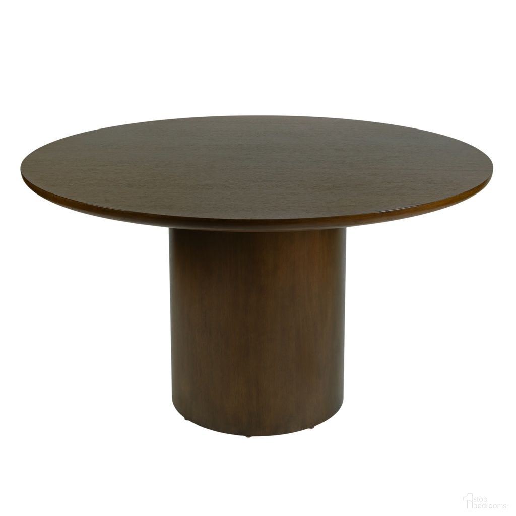 The appearance of Coral Round Wood Pedestal Dining Table In Walnut designed by Butler Specialty Company in the modern / contemporary interior design. This walnut piece of furniture  was selected by 1StopBedrooms from Coral Collection to add a touch of cosiness and style into your home. Sku: 6252513. Table Base Style: Pedestal. Table Top Shape: Round. Material: MDF. Size: 54".