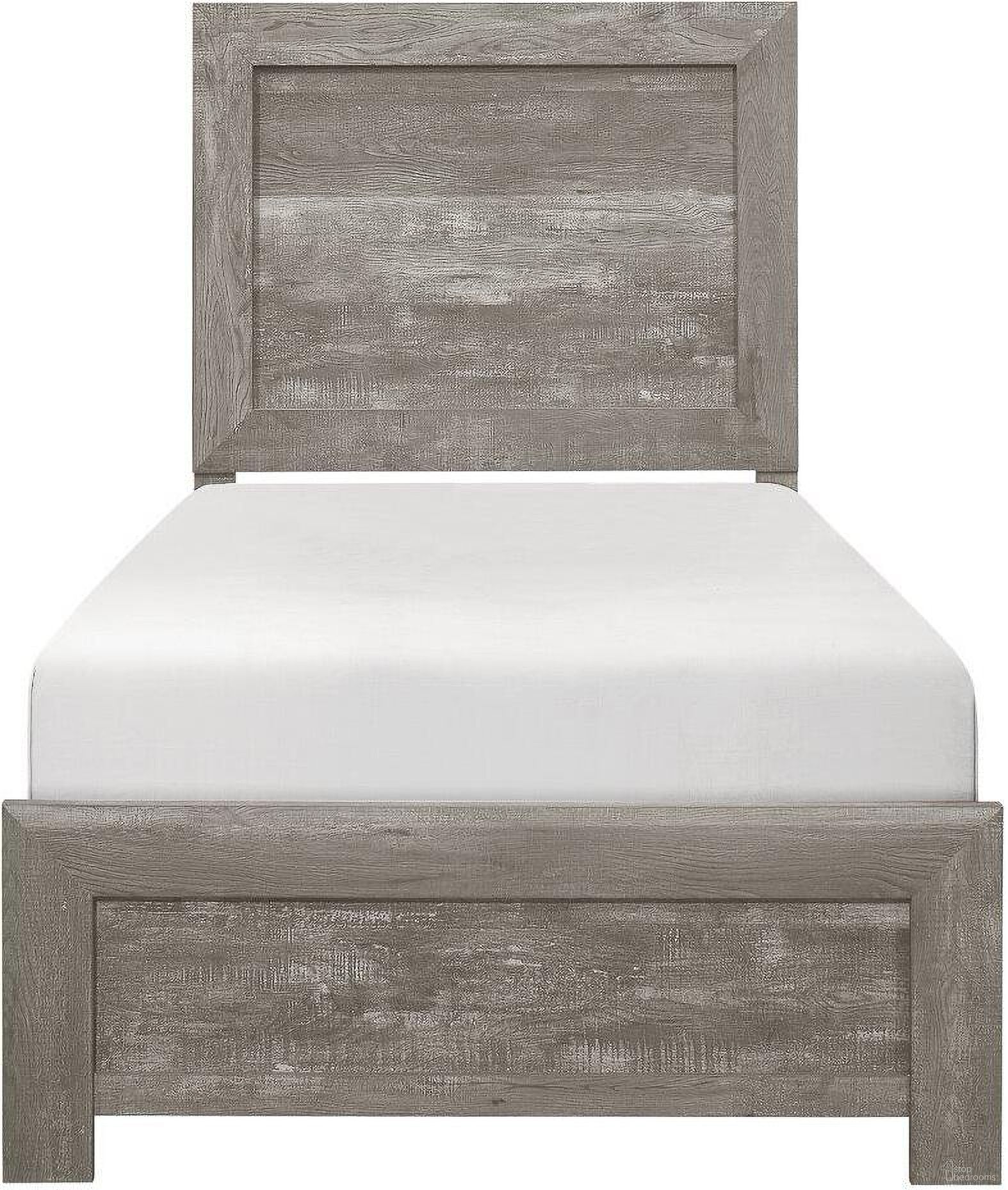 Corbin Gray Twin Panel Bed In A Box