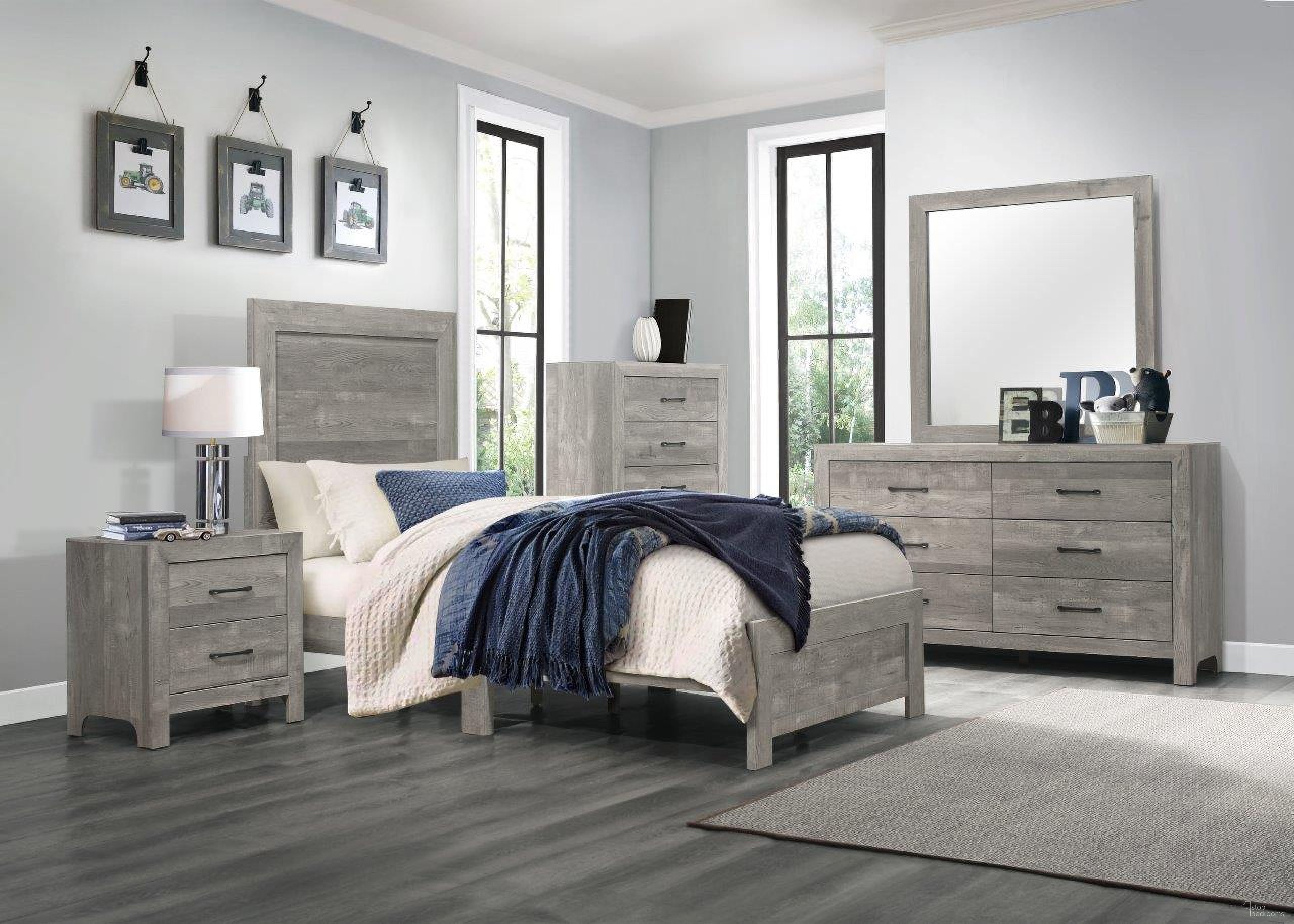 Corbin Gray Youth Panel Bedroom Set