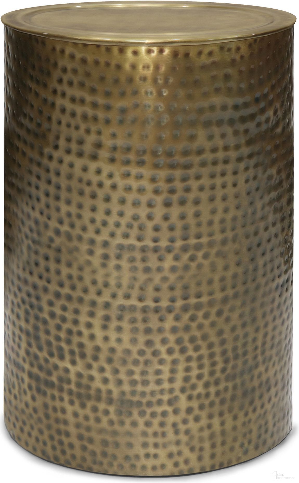 The appearance of Corbin Metal Side Table In Hammered Antique Gold designed by Simpli Home in the industrial interior design. This hammered antique gold piece of furniture  was selected by 1StopBedrooms from Corbin Collection to add a touch of cosiness and style into your home. Sku: AXCMTCOR-HAG. Material: Metal.
