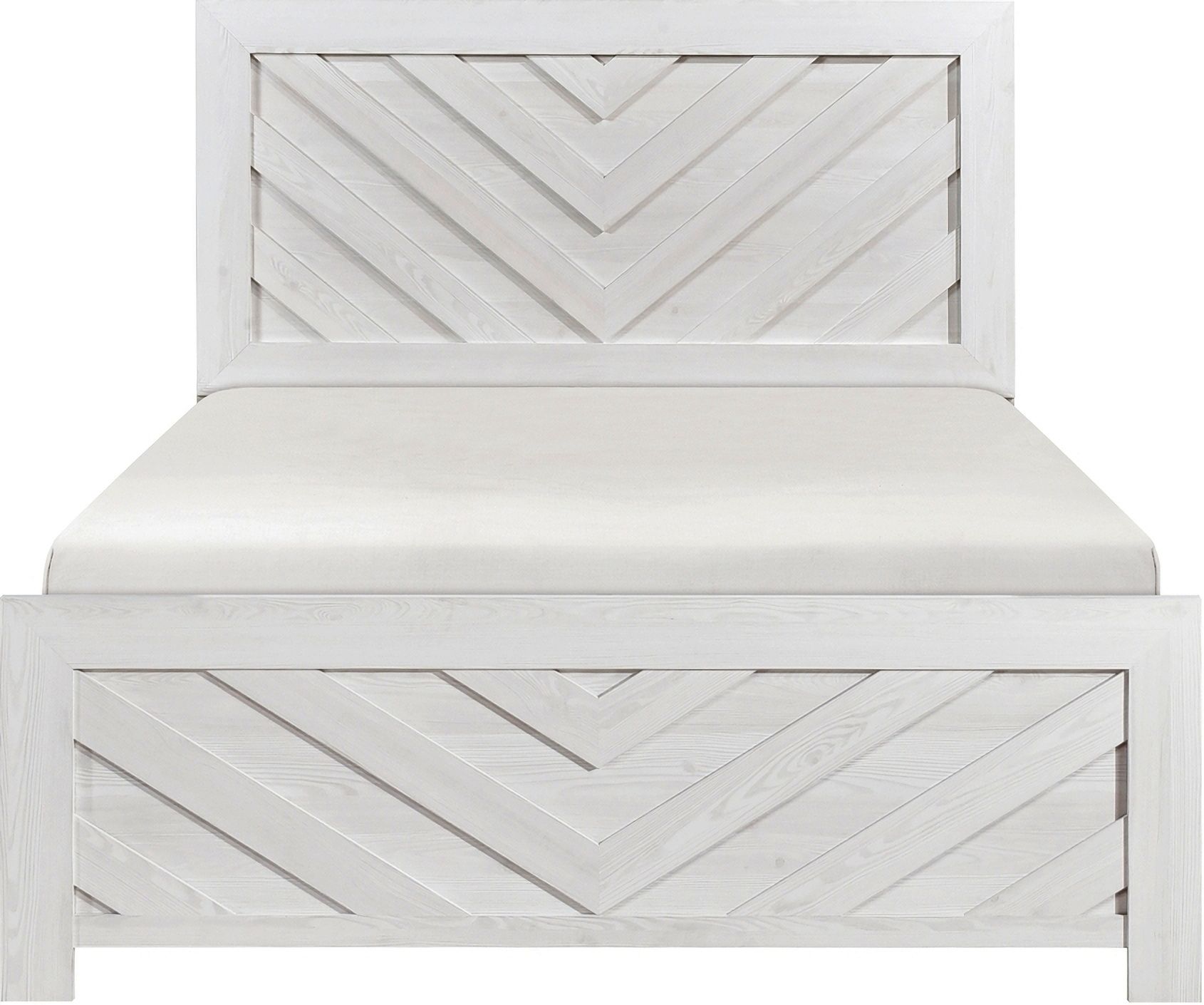 Corbin Queen Panel Bed In White