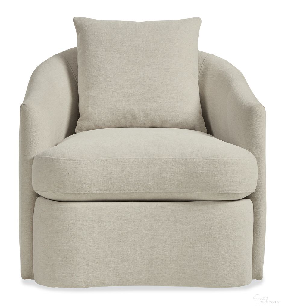 Corbin Swivel Chair In Beige