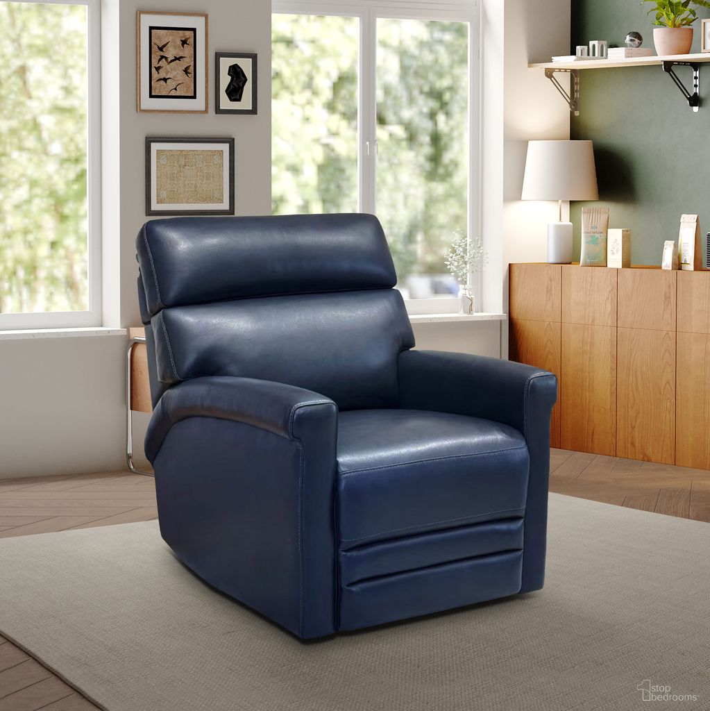 The appearance of Corbyn Power Recliner with Heads-Up Power Forward Head Rest In Shoreham Blue designed by BarcaLounger in the transitional interior design. This shoreham blue piece of furniture was selected by 1StopBedrooms from Corbyn Collection to add a touch of cosiness and style into your home. Sku: 9PH1548370047. Material: Leather Match.
