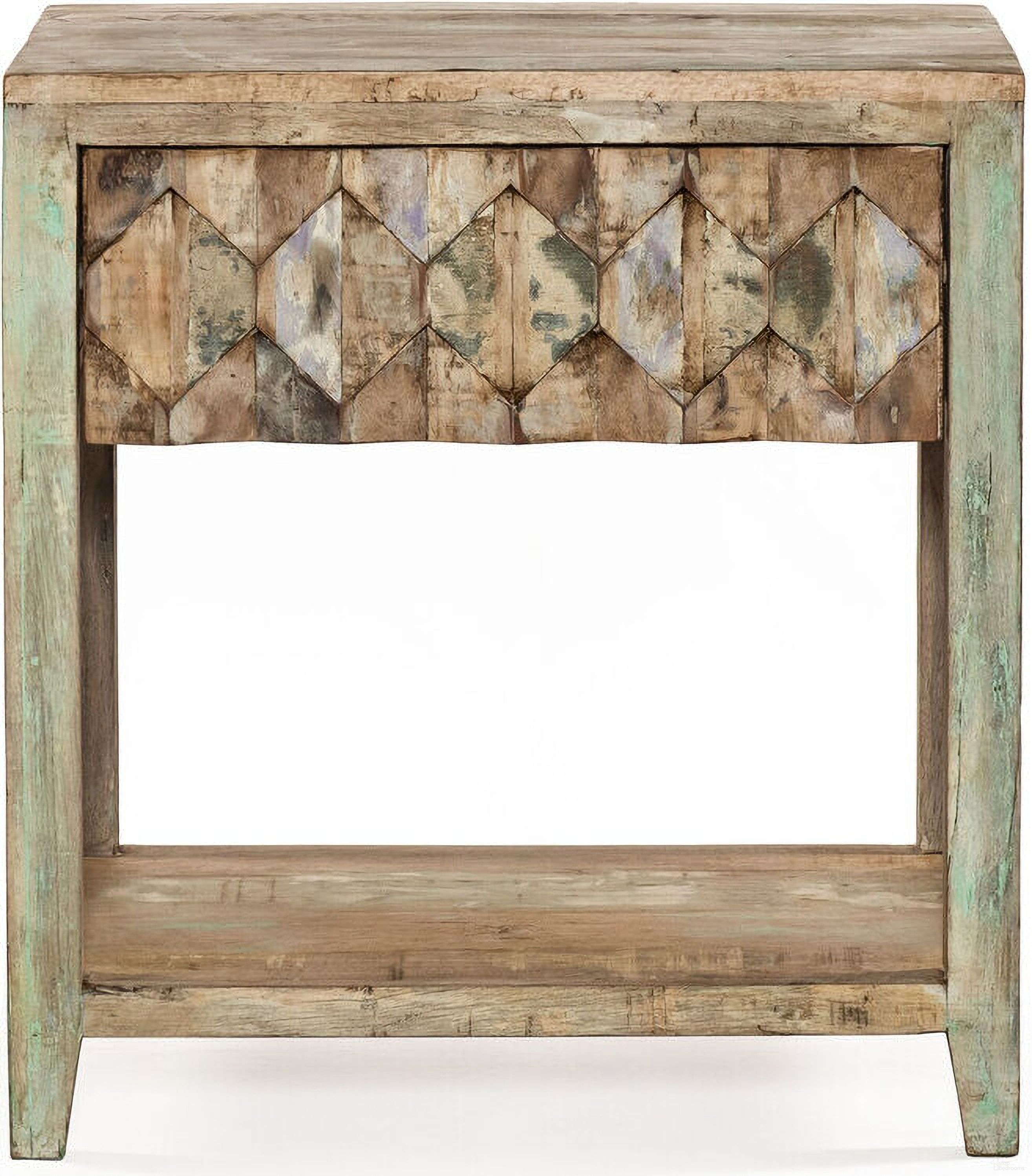 The appearance of Cordoba Night Stand In Vintage Teal designed by Home Trends and Design in the coastal interior design. This teal piece of furniture was selected by 1StopBedrooms from Cordoba Collection to add a touch of cosiness and style into your home. Sku: ZWCDBNC24. Material: Teak Wood.