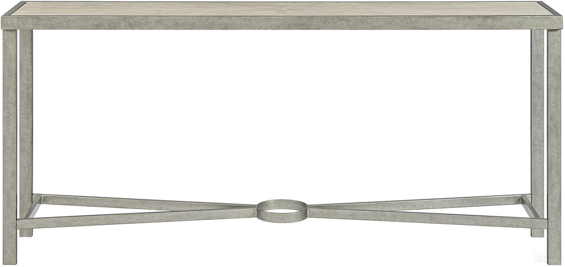 The appearance of Corfu Wood Rectangle Sofa Console Table In White Oak and Antiqued Metal designed by Martin Svensson Home in the modern / contemporary interior design. This white oak piece of furniture  was selected by 1StopBedrooms from Corfu Collection to add a touch of cosiness and style into your home. Sku: 8150144. Material: Oak Veneer.
