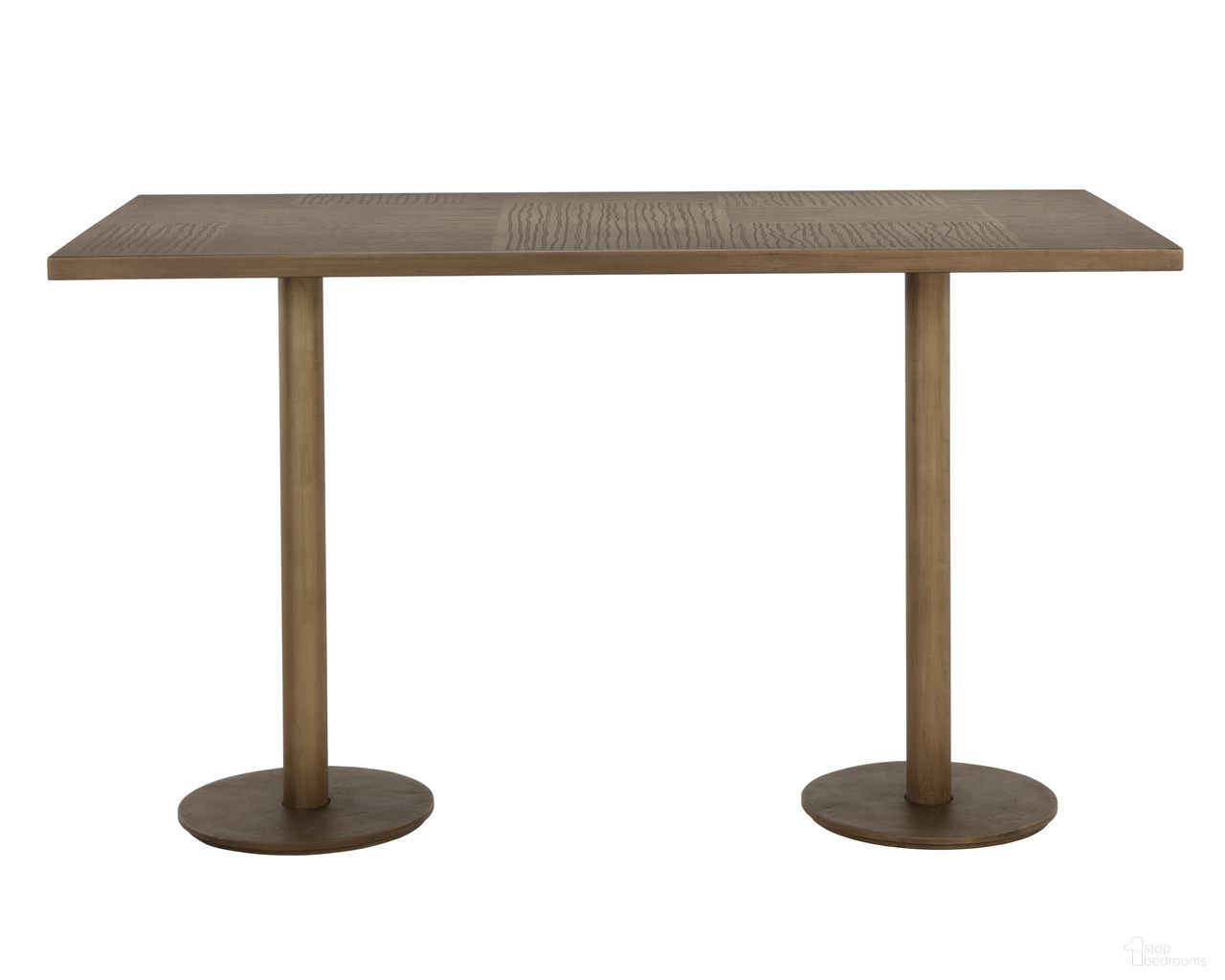 Corina Bar Table In Antique Brass and Gold