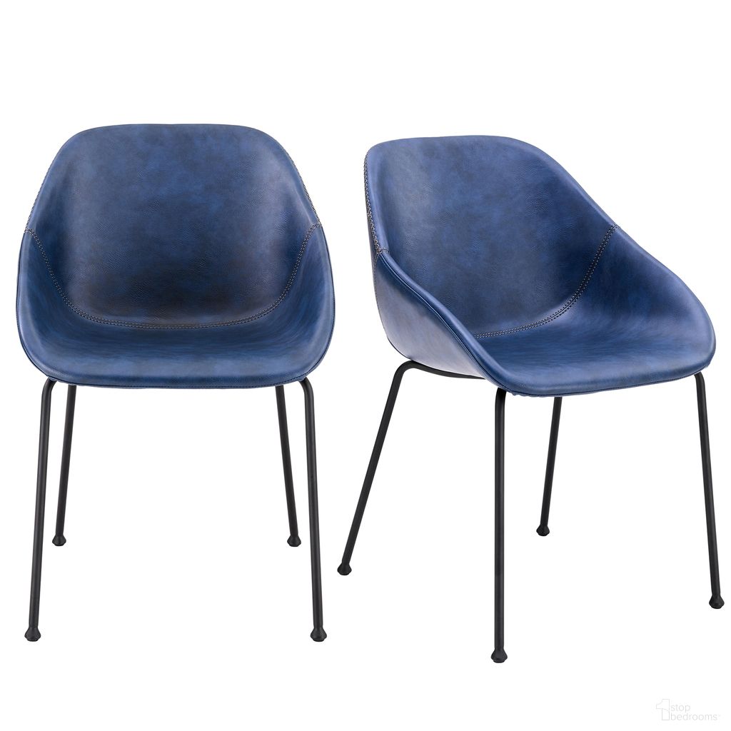 The appearance of Corinna Side Chair Set of 2 In Dark Blue designed by Euro Style in the modern / contemporary interior design. This dark blue piece of furniture was selected by 1StopBedrooms from Corinna Collection to add a touch of cosiness and style into your home. Sku: 30502DKBLU. Material: Leather. Chair Type: Side Chair.
