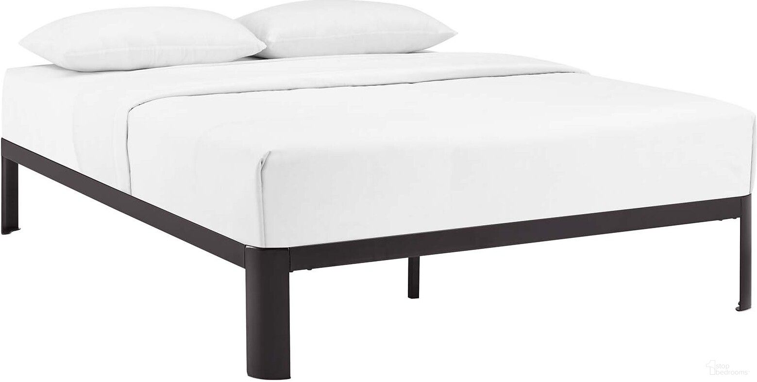 The appearance of Corinne Brown Full Bed Frame designed by Modway in the modern / contemporary interior design. This brown piece of furniture  was selected by 1StopBedrooms from Corinne Collection to add a touch of cosiness and style into your home. Sku: MOD-5468-BRN. Material: Steel. Bed Size: Full.