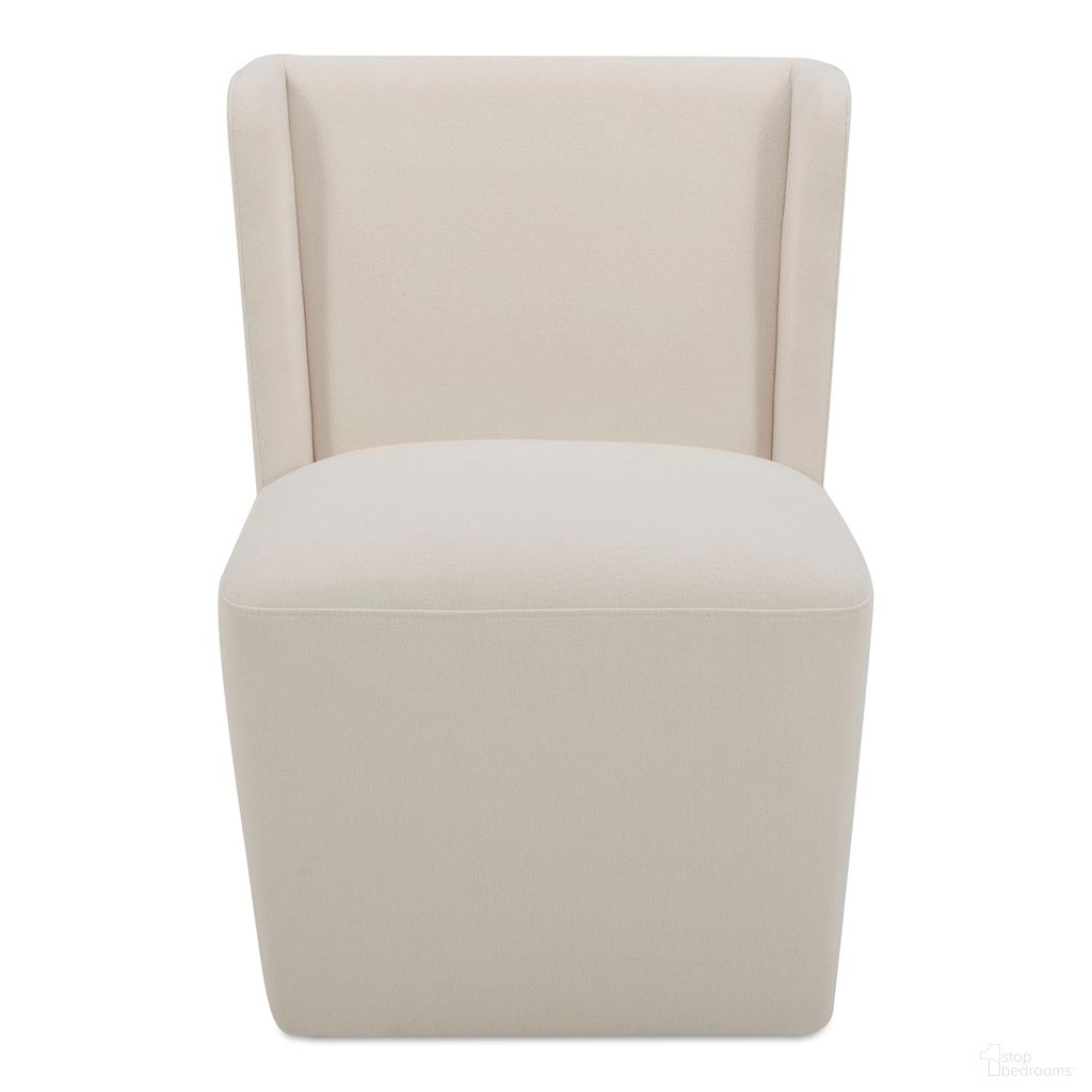 Cormac Rolling Dining Chair In Cream