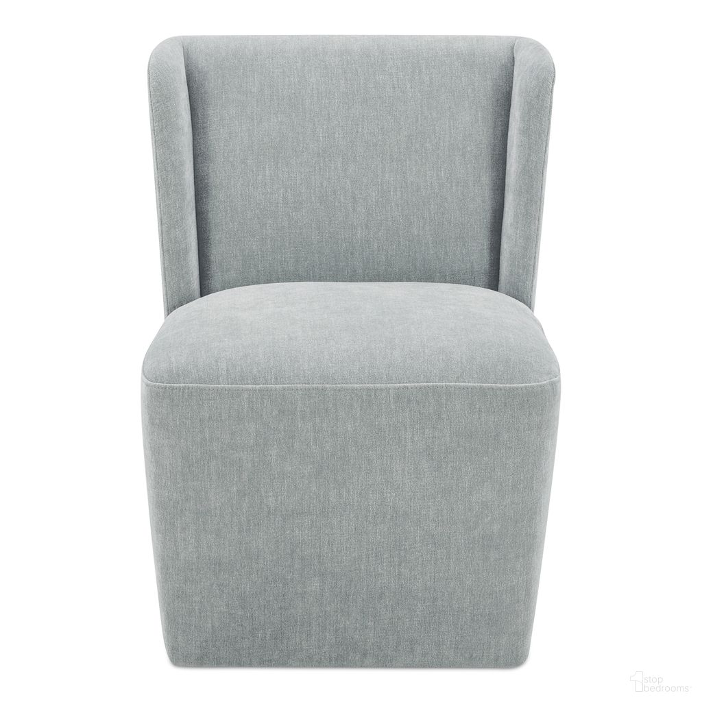 Cormac Rolling Dining Chair In Slate Green