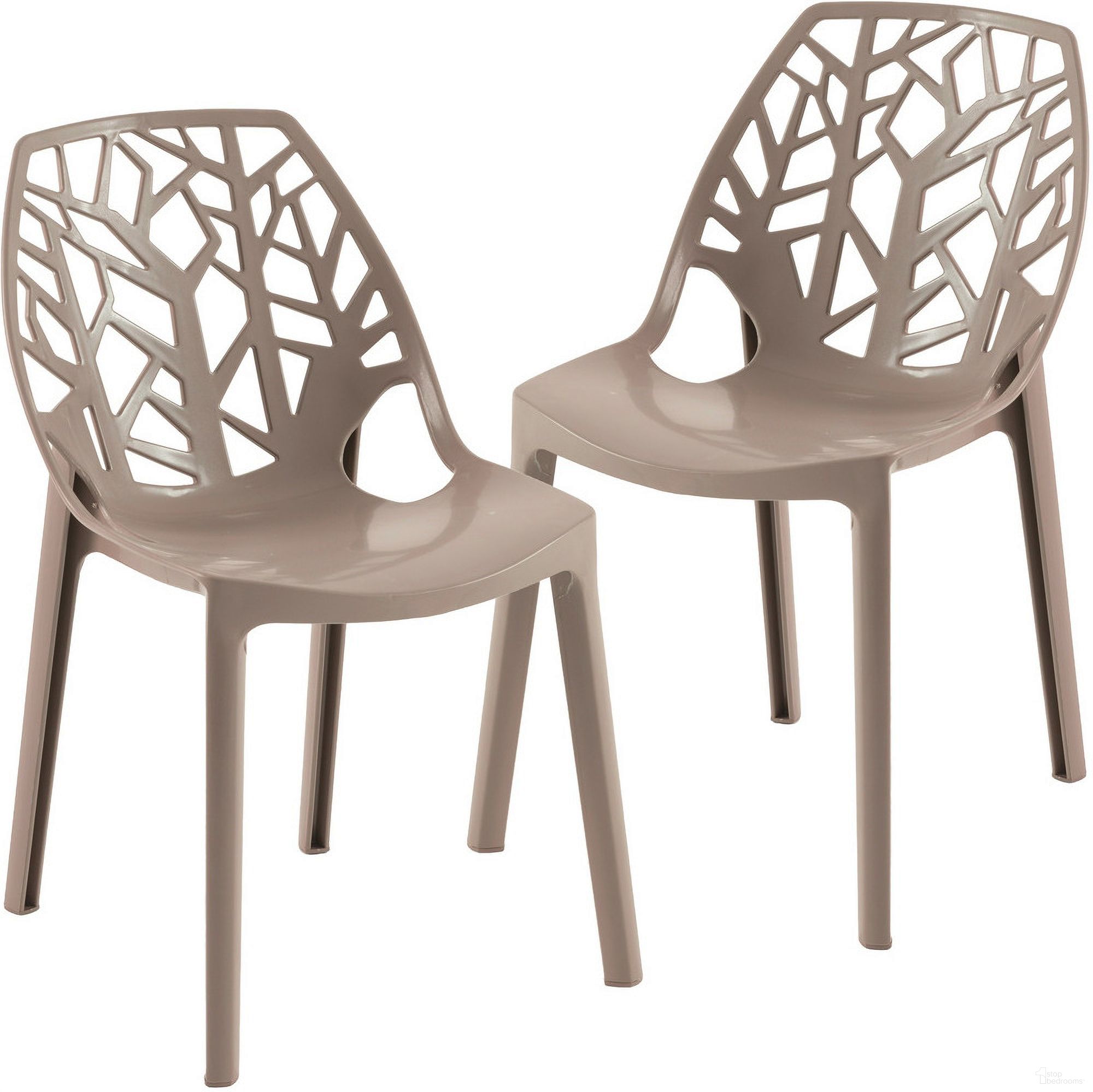 The appearance of Cornelia Dining Chair Set of 2 In Solid Taupe designed by LeisureMod in the modern / contemporary interior design. This taupe piece of furniture was selected by 1StopBedrooms from Cornelia Collection to add a touch of cosiness and style into your home. Sku: C18STP2. Material: Plastic. Chair Type: Side Chair.
