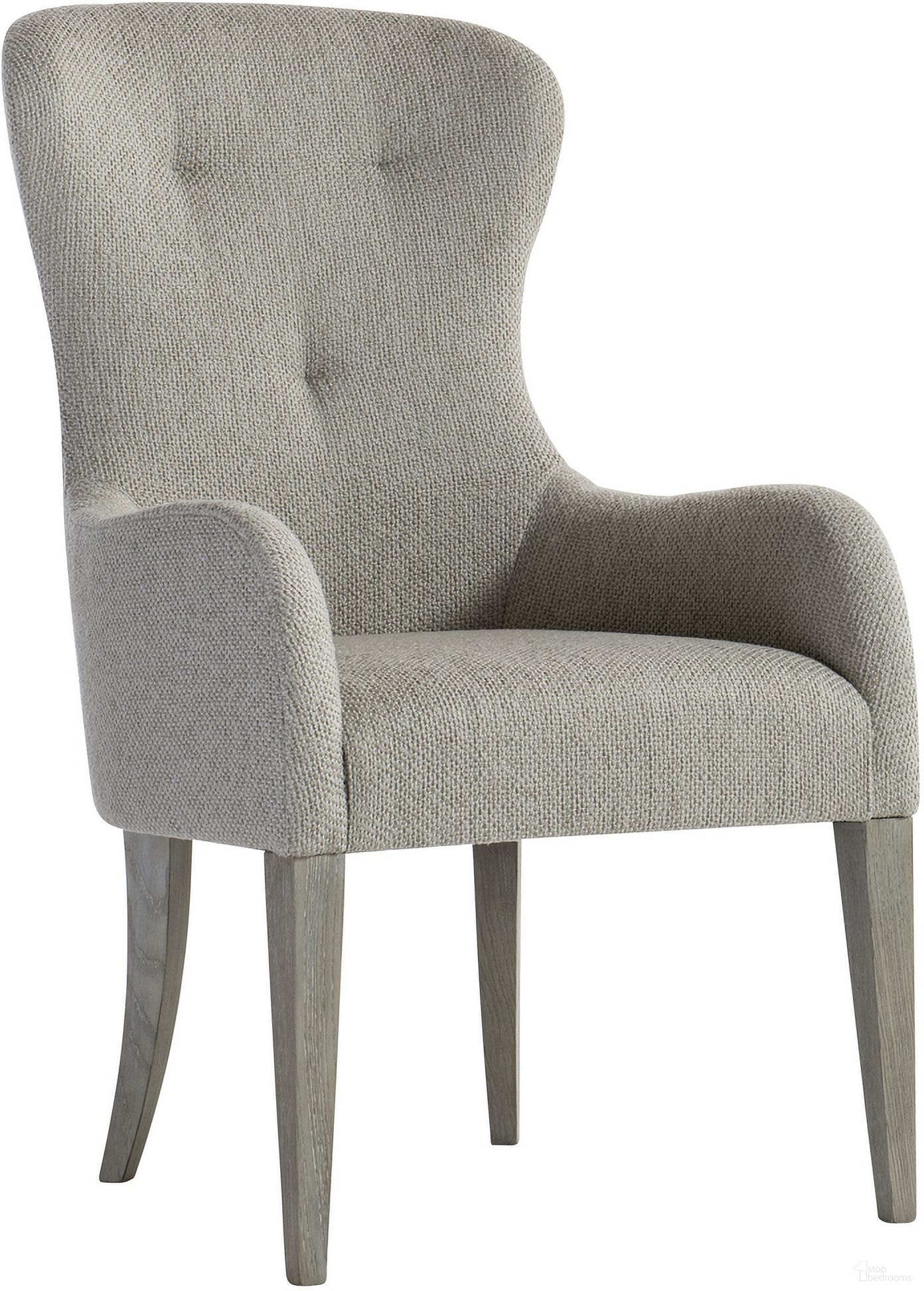 The appearance of Cornelia Tufted Arm Chair designed by Bernhardt in the traditional interior design. This nebbia piece of furniture was selected by 1StopBedrooms from Cornelia Collection to add a touch of cosiness and style into your home. Sku: 331542. Material: Wood. Chair Type: Arm Chair.