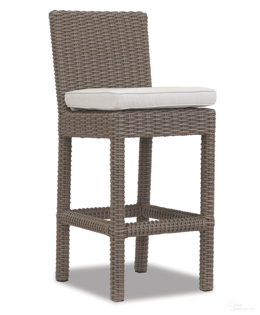 The appearance of Coronado Barstool in Canvas Flax designed by Sunset West in the transitional interior design. This canvas flax piece of furniture was selected by 1StopBedrooms from Coronado Collection to add a touch of cosiness and style into your home. Sku: SW2101-7B-FLAX-STKIT. Material: Resin Wicker.