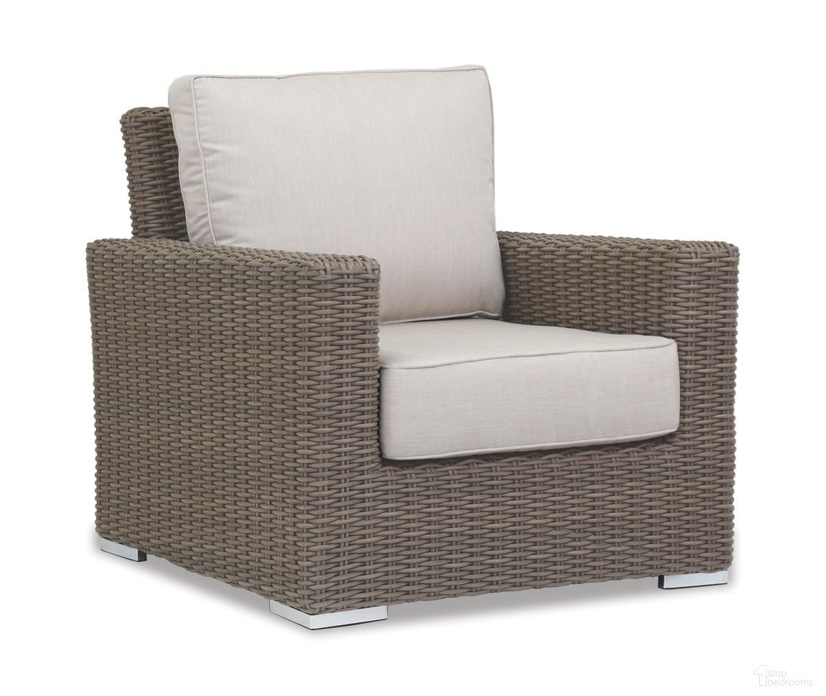 The appearance of Coronado Club Chair in Canvas Flax designed by Sunset West in the transitional interior design. This canvas flax piece of furniture was selected by 1StopBedrooms from Coronado Collection to add a touch of cosiness and style into your home. Sku: SW2101-21-FLAX-STKIT. Material: Resin Wicker.
