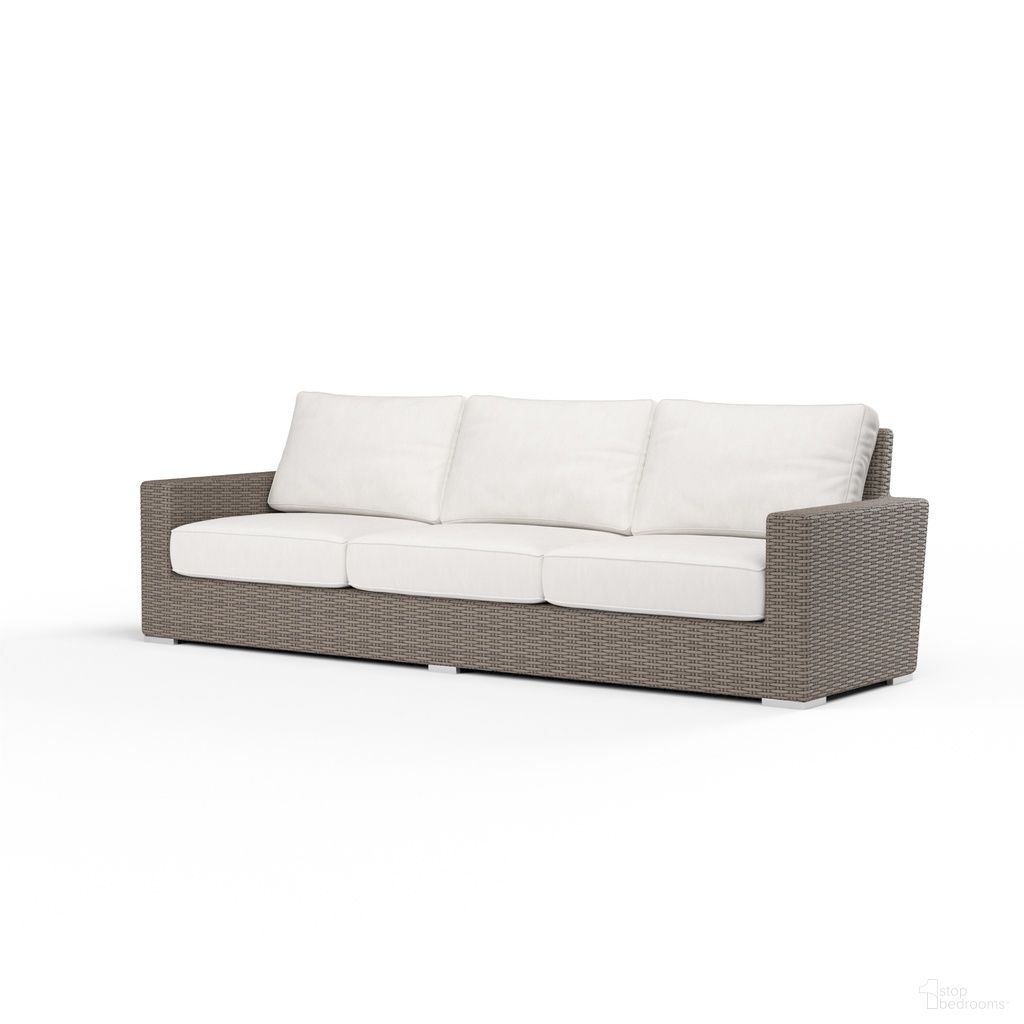 The appearance of Coronado Sofa in Canvas Flax designed by Sunset West in the transitional interior design. This canvas flax piece of furniture was selected by 1StopBedrooms from Coronado Collection to add a touch of cosiness and style into your home. Sku: SW2101-23-FLAX-STKIT. Material: Resin Wicker.
