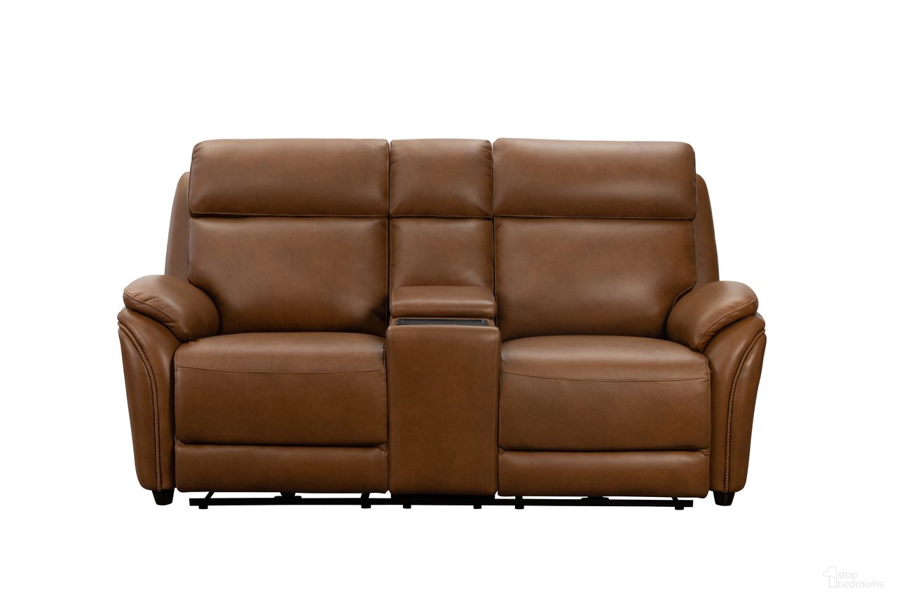 The appearance of Corry Power Reclining Console Loveseat with Power Head Rests, Power Lumbar and Hidden cupholders In Saddle designed by BarcaLounger in the modern / contemporary interior design. This saddle piece of furniture was selected by 1StopBedrooms from Corry Collection to add a touch of cosiness and style into your home. Sku: 24PHL1670379585. Material: Leather Match.
