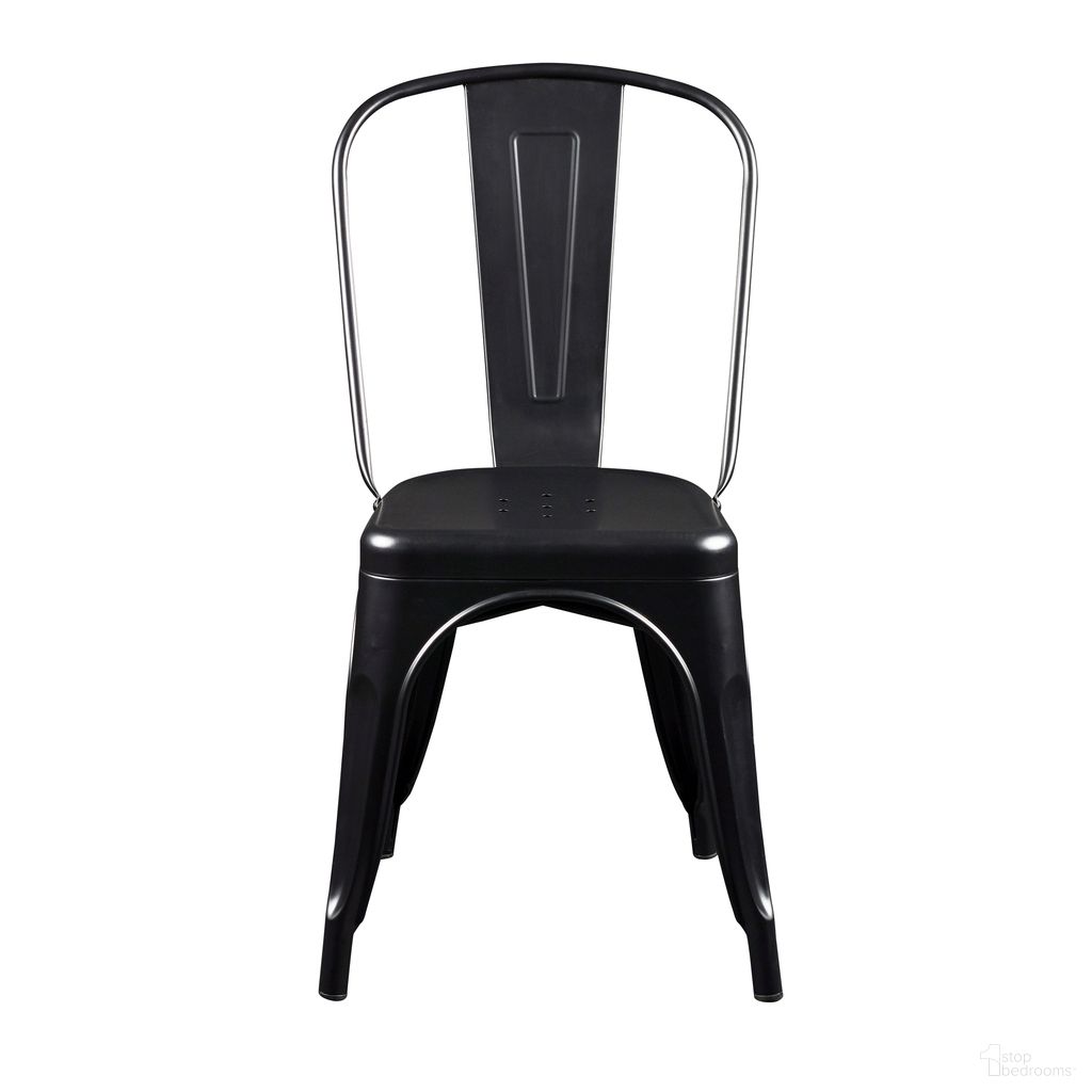 The appearance of Corsair Stacking Chair Set of 4 In Black designed by Euro Style in the modern / contemporary interior design. This black piece of furniture was selected by 1StopBedrooms from Corsair Collection to add a touch of cosiness and style into your home. Sku: 94210MTBLK. Material: Steel. Chair Type: Side Chair.