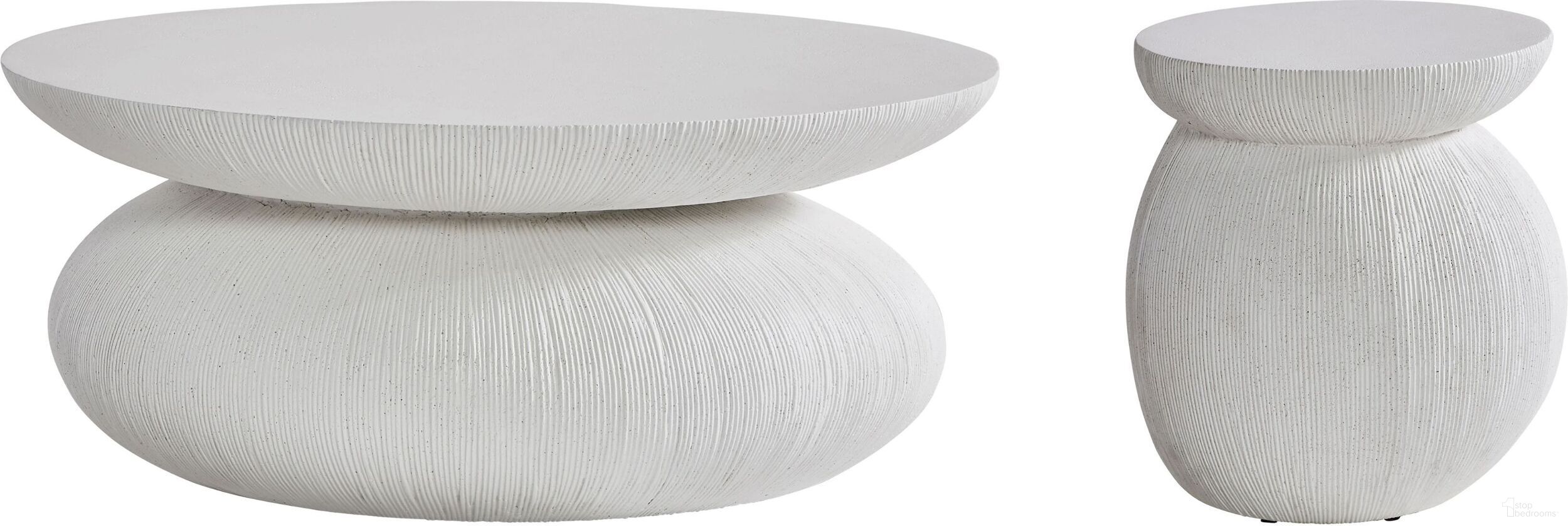 The appearance of Corsica Outdoor Occassional Table Set designed by Bernhardt in the modern / contemporary interior design. This white piece of furniture was selected by 1StopBedrooms from Corsica Collection to add a touch of cosiness and style into your home. Sku: X04013;X04113. Material: Stonecast.
